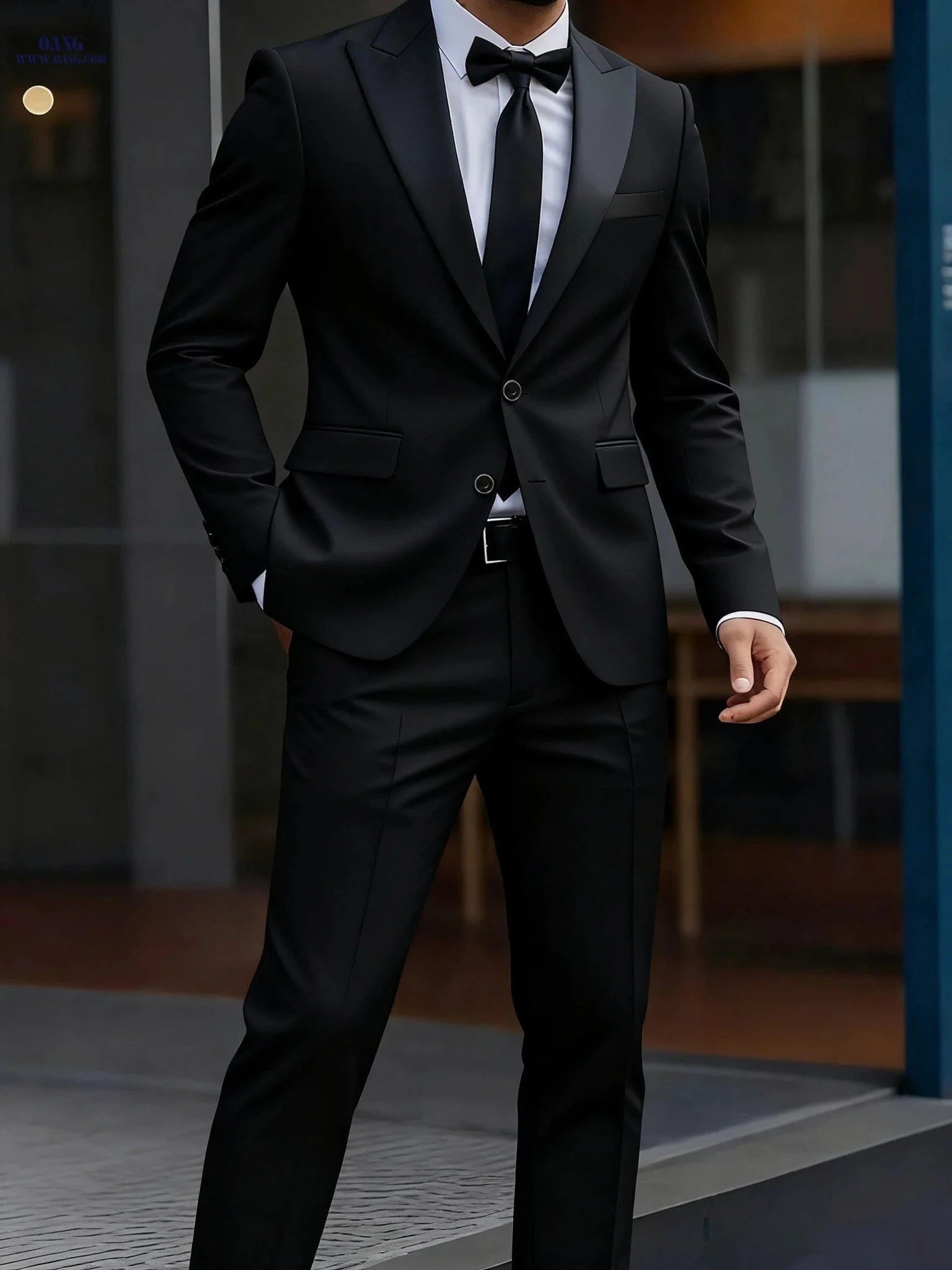 Stylish Men's 2-Piece Suit Set - Jacket and Trousers for Events   OAXG 