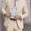 Stylish Men's 2pcs Suit - Blazer and Trousers for Formal Events   OAXG 