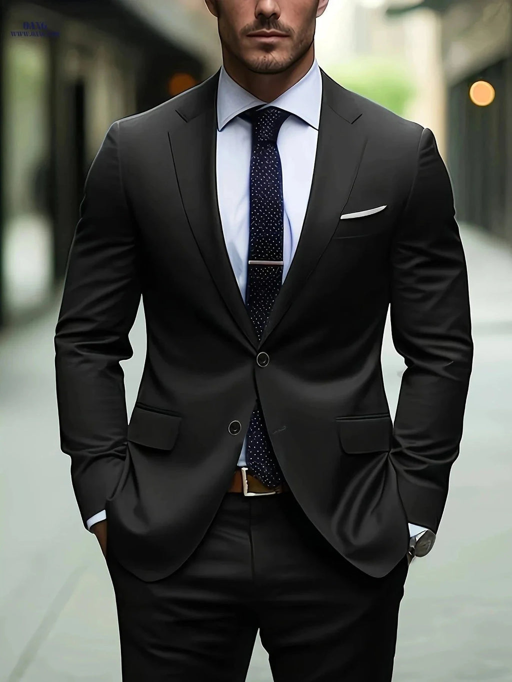 Stylish Men's 2pcs Suit - Blazer & Trousers for Weddings & Work   OAXG Burgundy / FR XXS