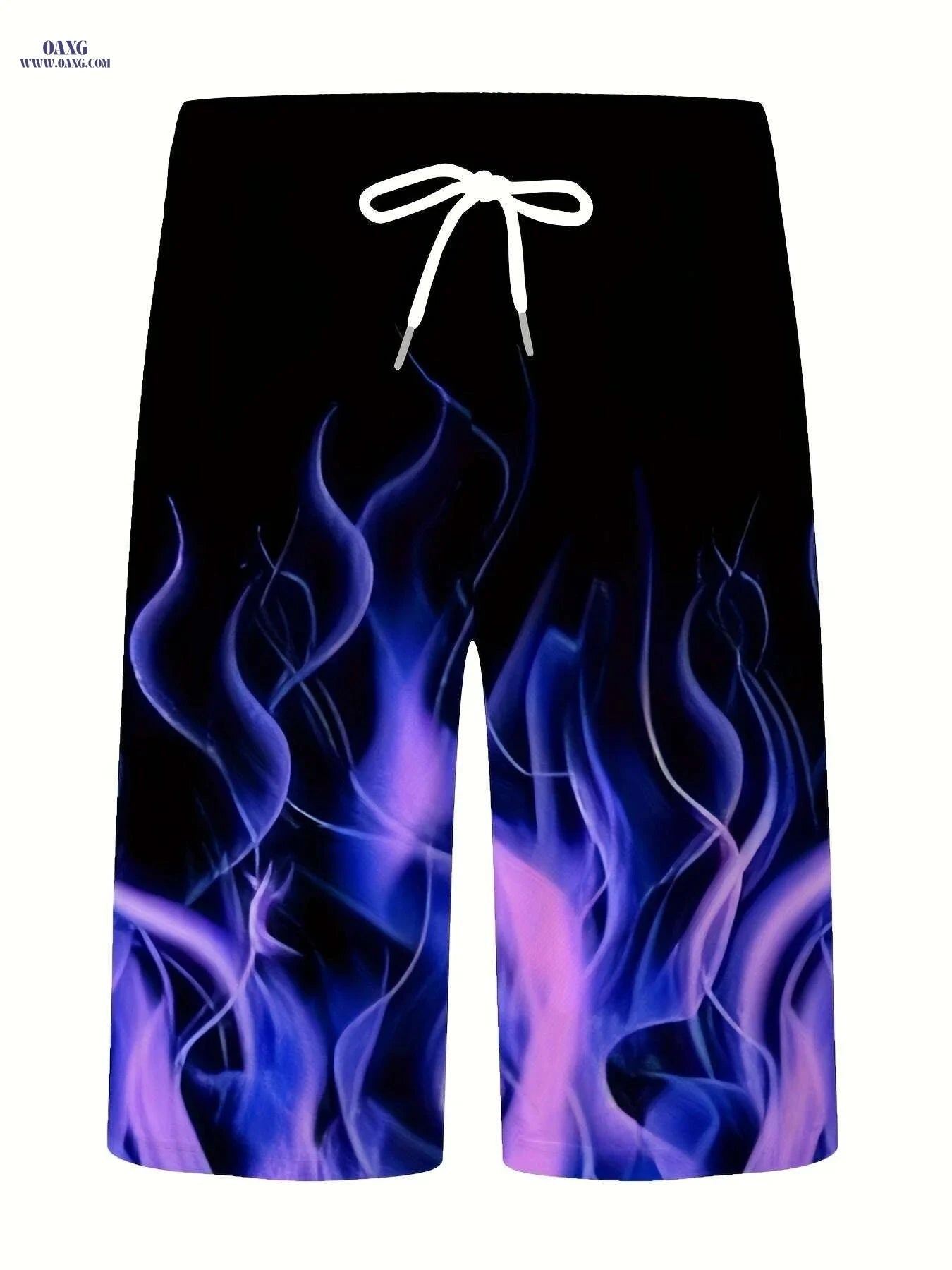 Stylish Men's 3D Fire Print Shorts - Quick-Dry, Casual & Comfortable   OAXG Red / S