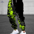 Stylish Men's 3D Graffiti Print Sweatpants - Casual Comfort & Pockets   OAXG Mixed Color / FR S
