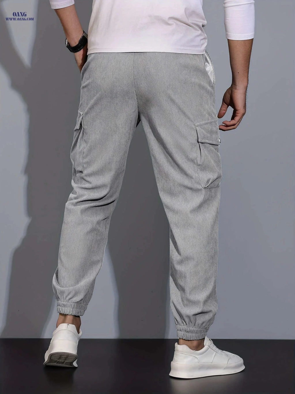 Stylish Men's Cargo Pants - Multi Pocket Drawstring Joggers   OAXG Black / FR S