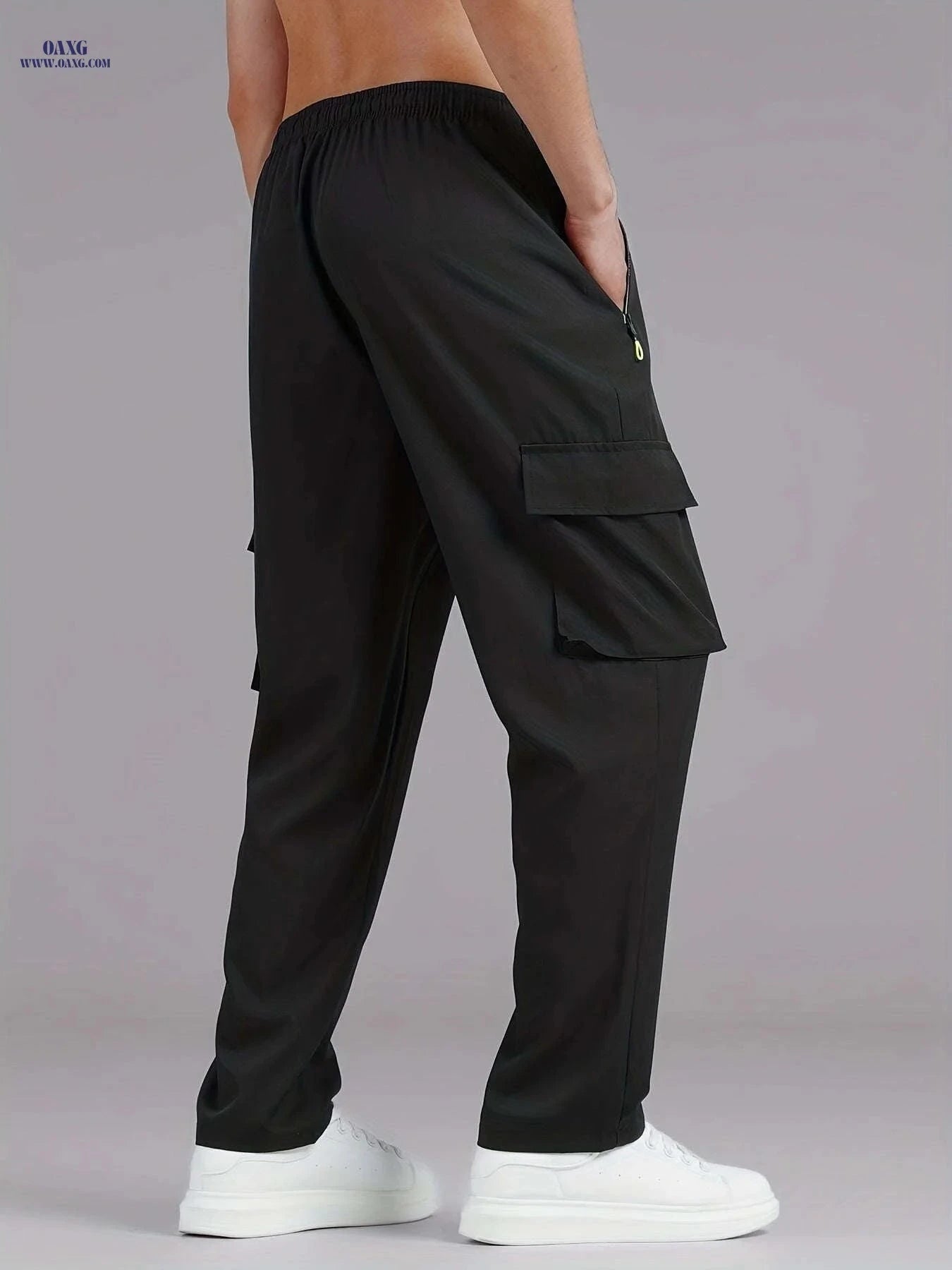 Stylish Men's Cargo Pants - Multi-Pocket, Relaxed Fit for Outdoors   OAXG 