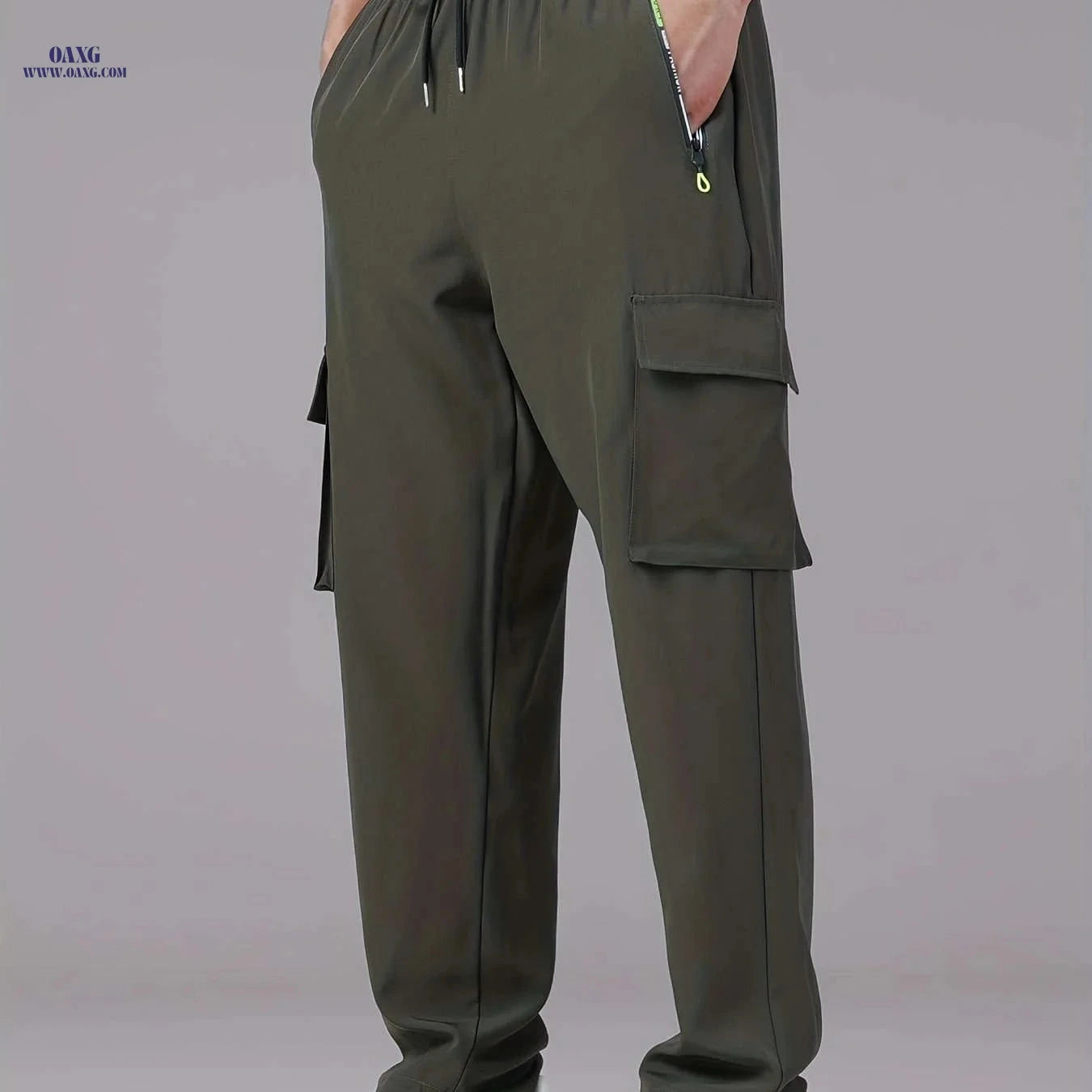 Stylish Men's Cargo Pants - Multi-Pocket, Relaxed Fit for Outdoors   OAXG Black / FR S