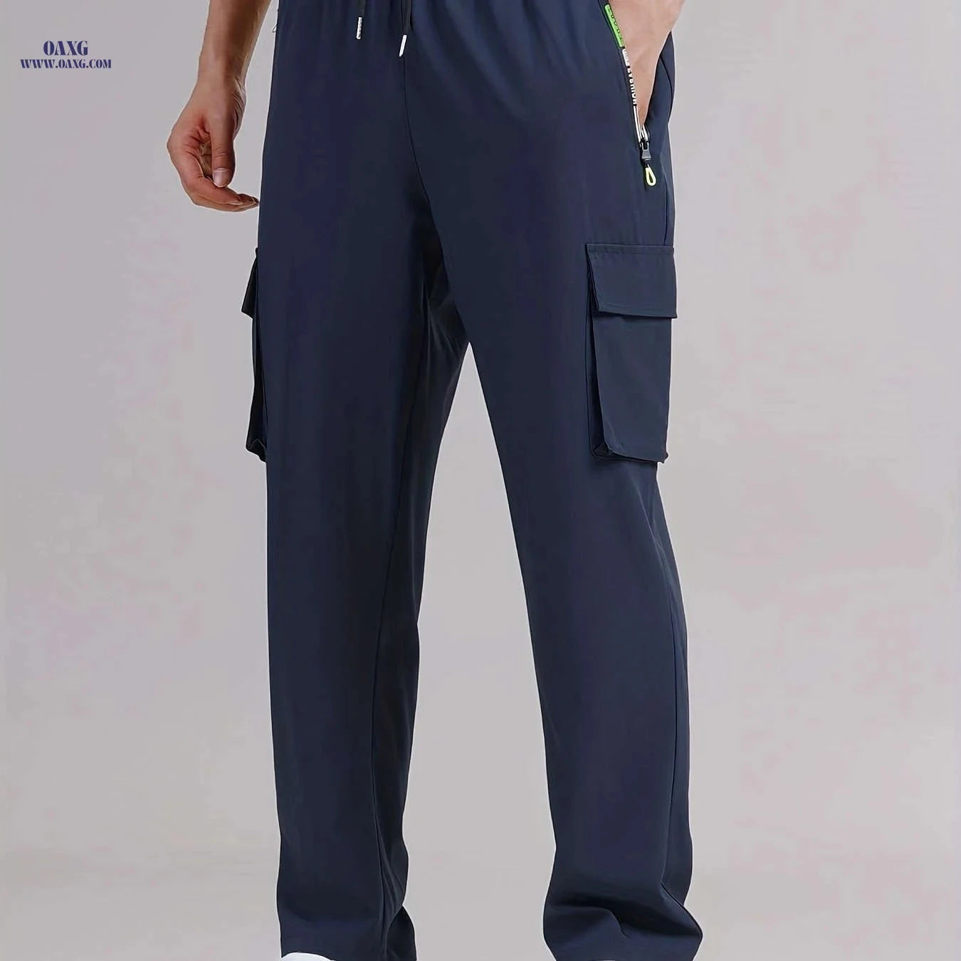Stylish Men's Cargo Pants - Multi-Pocket, Relaxed Fit for Outdoors   OAXG Black / FR S