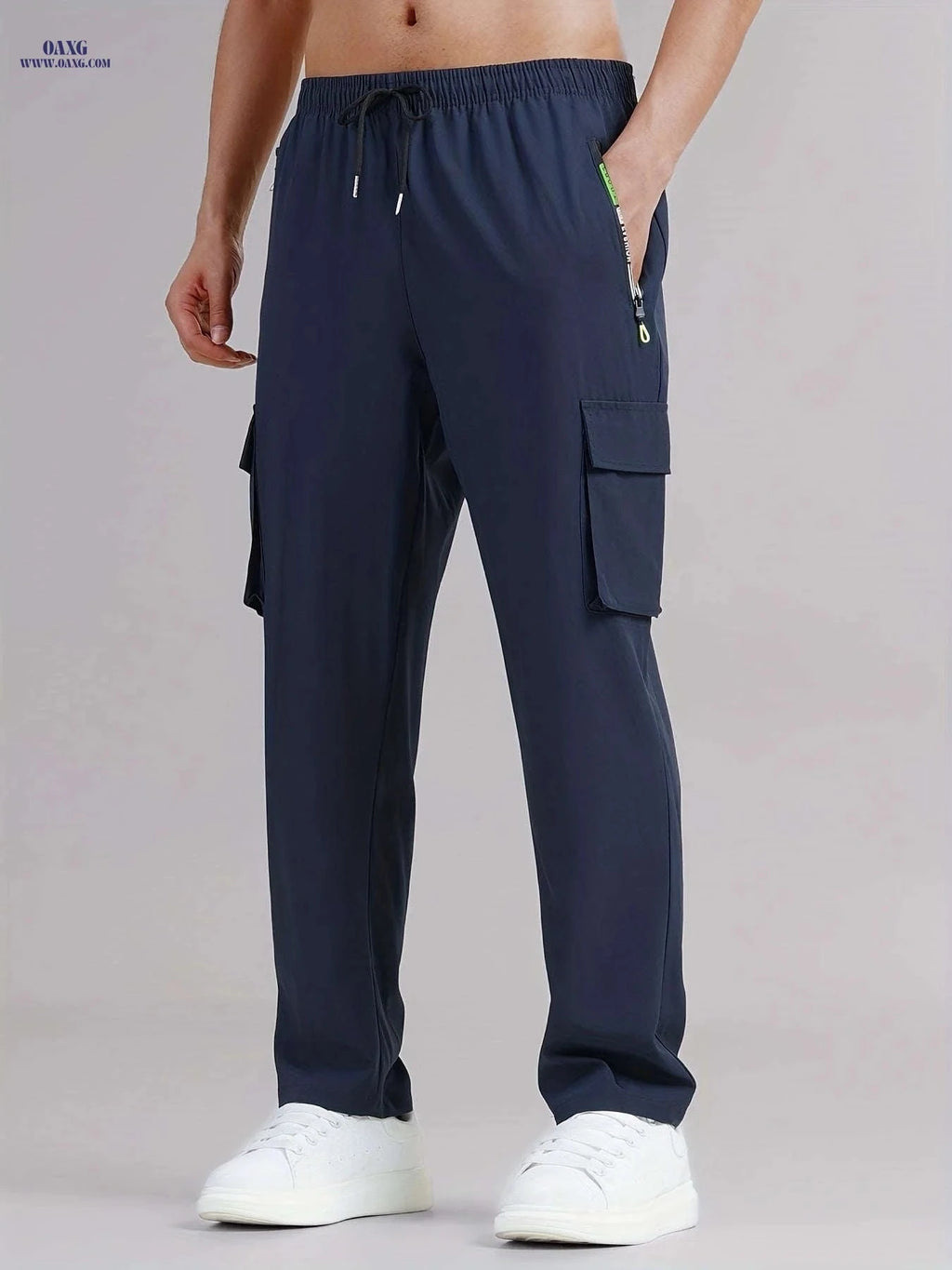 Stylish Men's Cargo Pants - Multi-Pocket, Relaxed Fit for Outdoors   OAXG Black / FR S