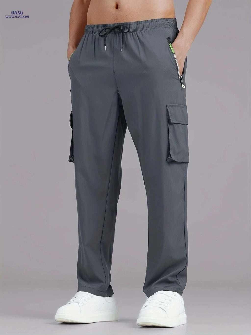 Stylish Men's Cargo Pants - Multi-Pocket, Relaxed Fit for Outdoors   OAXG 