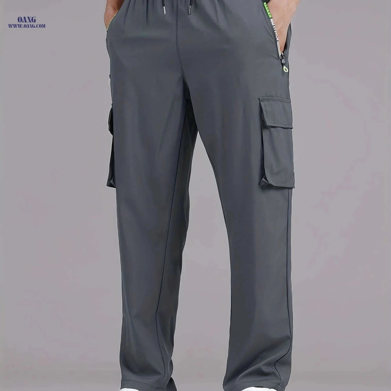 Stylish Men's Cargo Pants - Multi-Pocket, Relaxed Fit for Outdoors   OAXG 