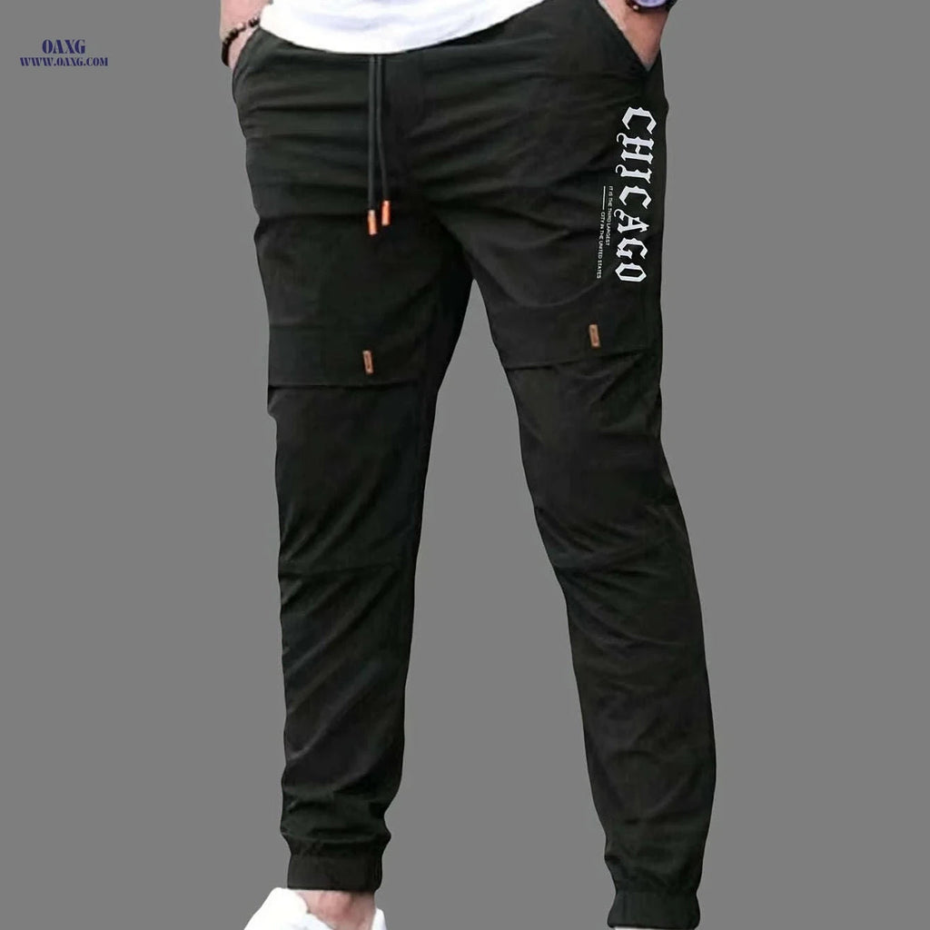 Stylish Men's Casual Cargo Pants - Trendy Prints for All Seasons   OAXG 