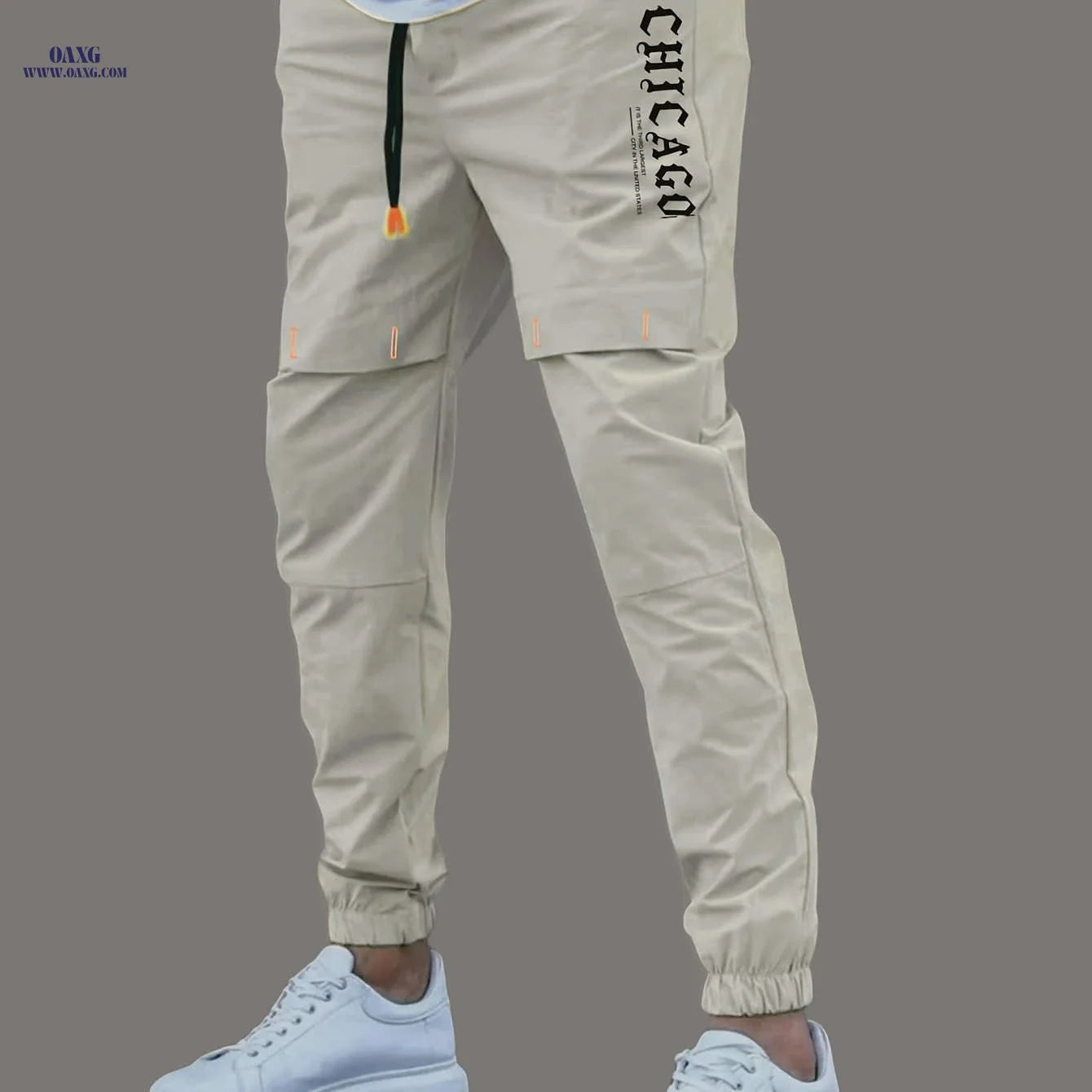 Stylish Men's Casual Cargo Pants - Trendy Prints for All Seasons   OAXG Black / FR S