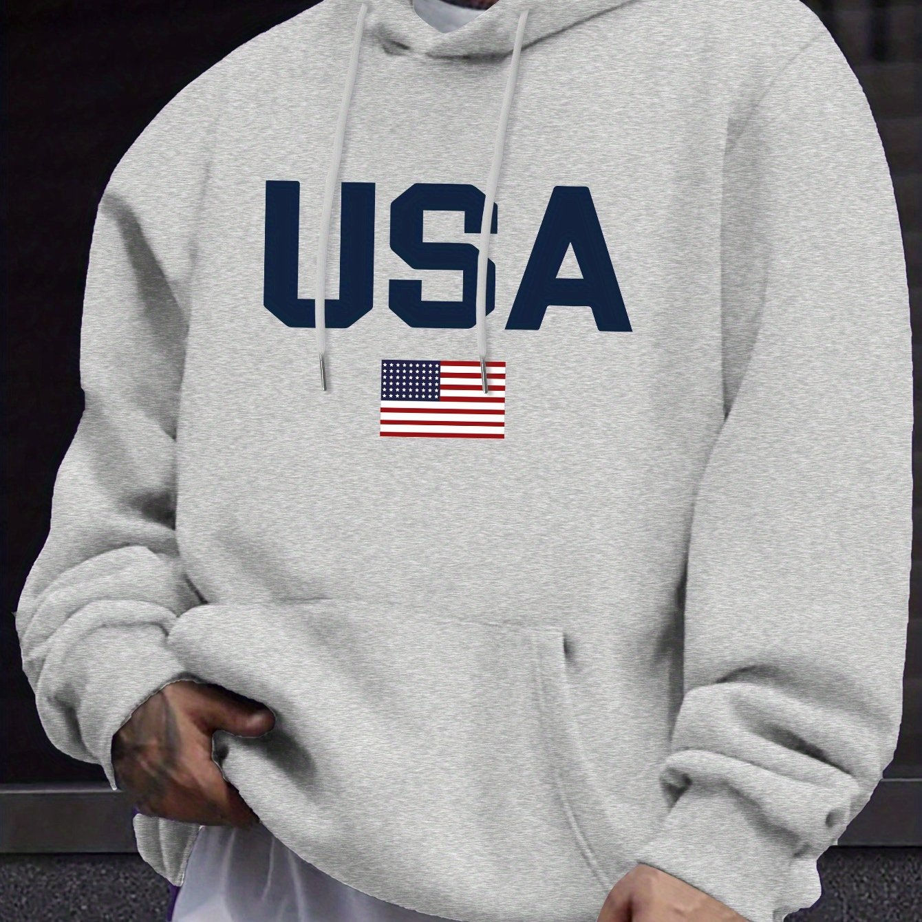Stylish Men’s Casual Hooded Sweatshirt - Perfect for Spring & Fall   OAXG 