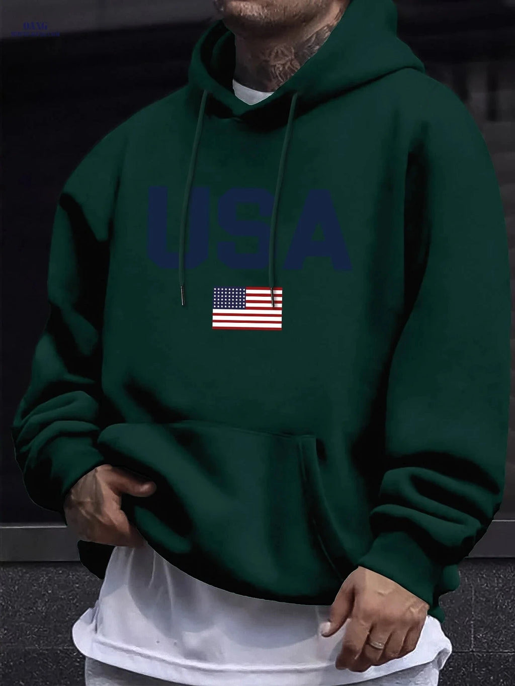 Stylish Men’s Casual Hooded Sweatshirt - Perfect for Spring & Fall   OAXG 