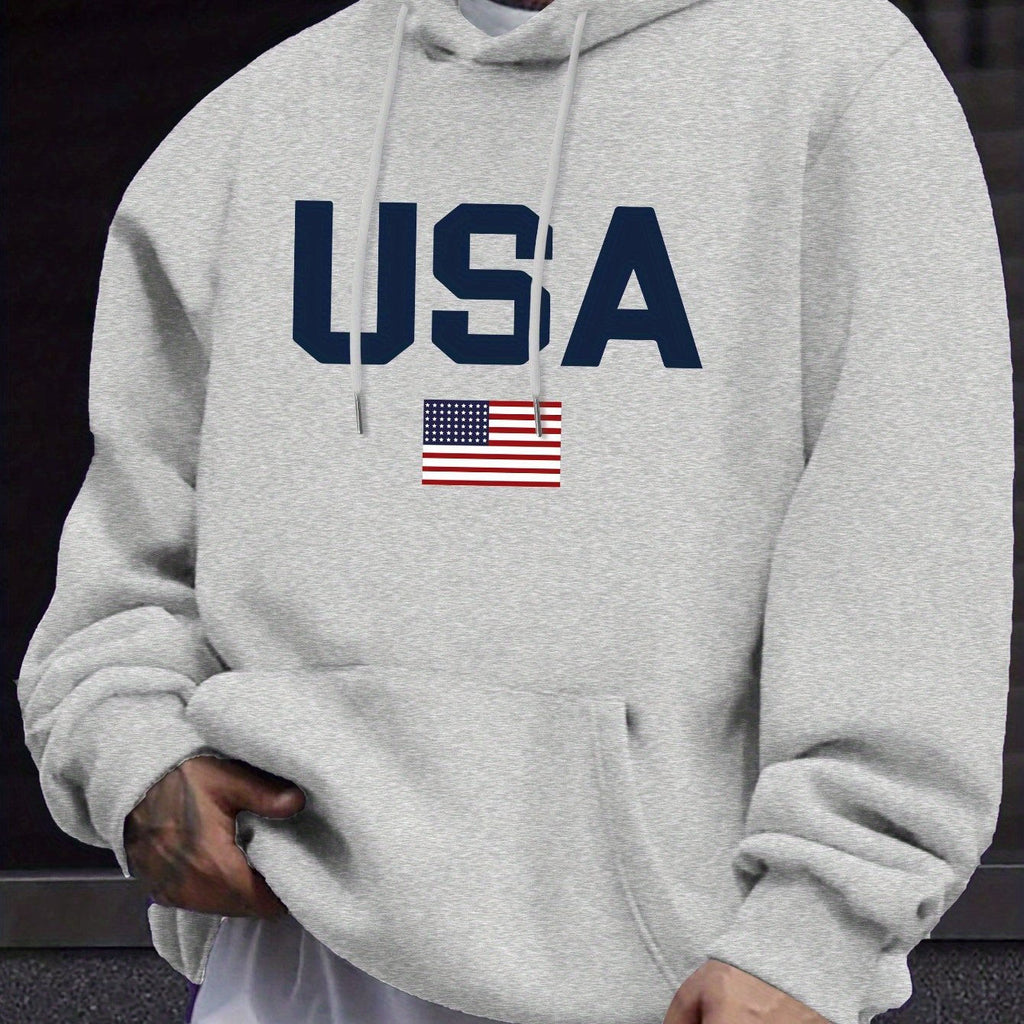 Stylish Men’s Casual Hooded Sweatshirt - Perfect for Spring & Fall   OAXG 