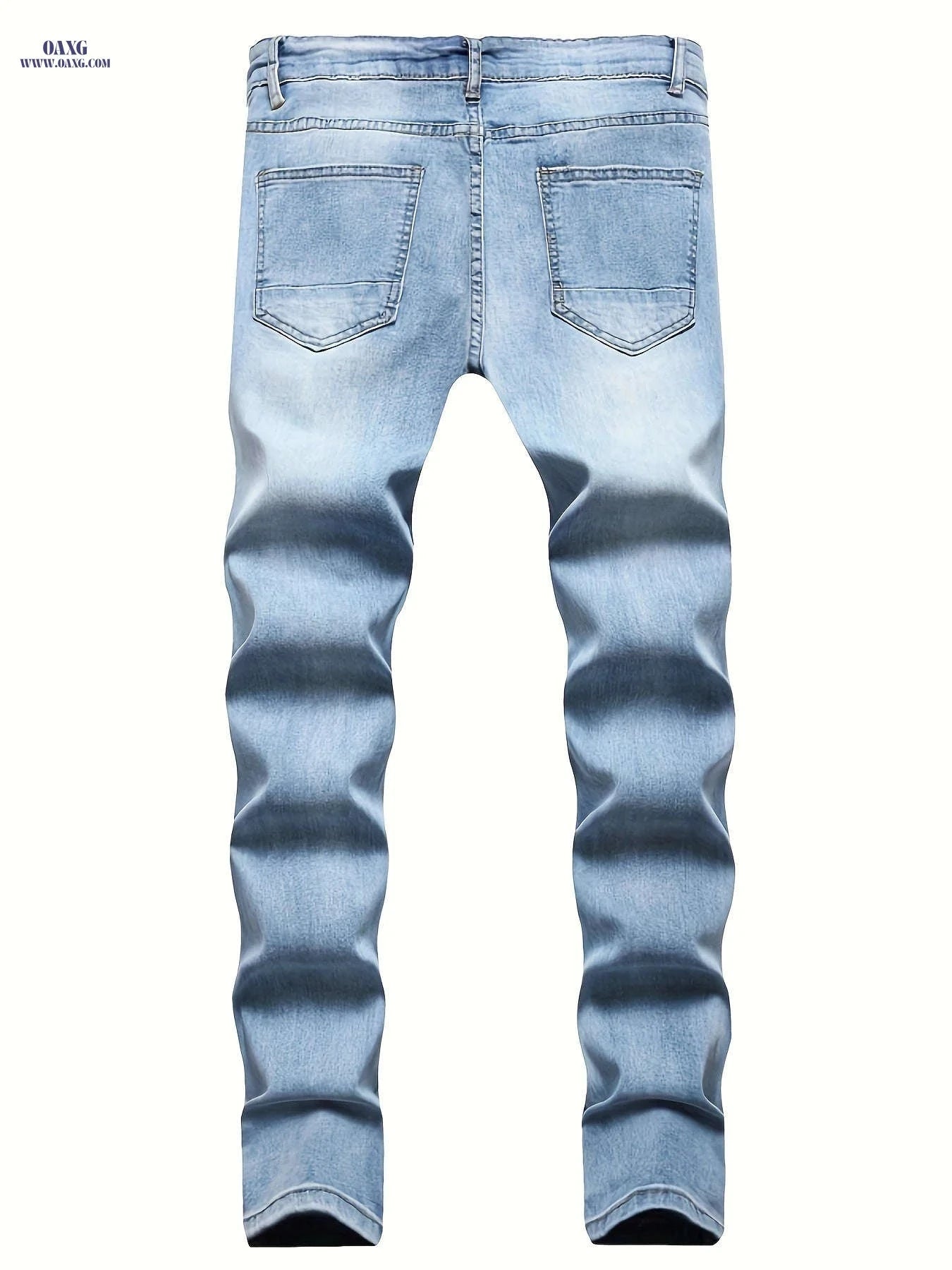Stylish Men's Casual Jeans - High-Quality, Trendy Skinny Fit   OAXG 