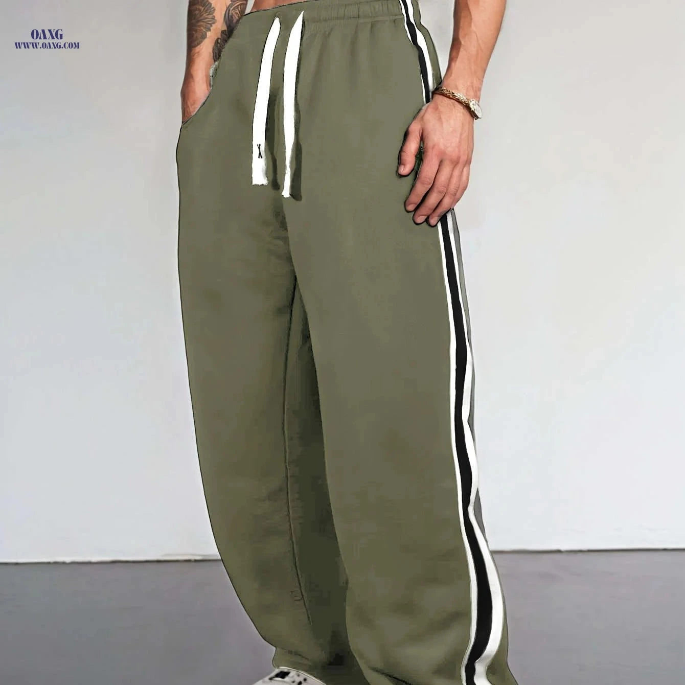 Stylish Men's Casual Long Pants - Comfortable All-Season Wear   OAXG 