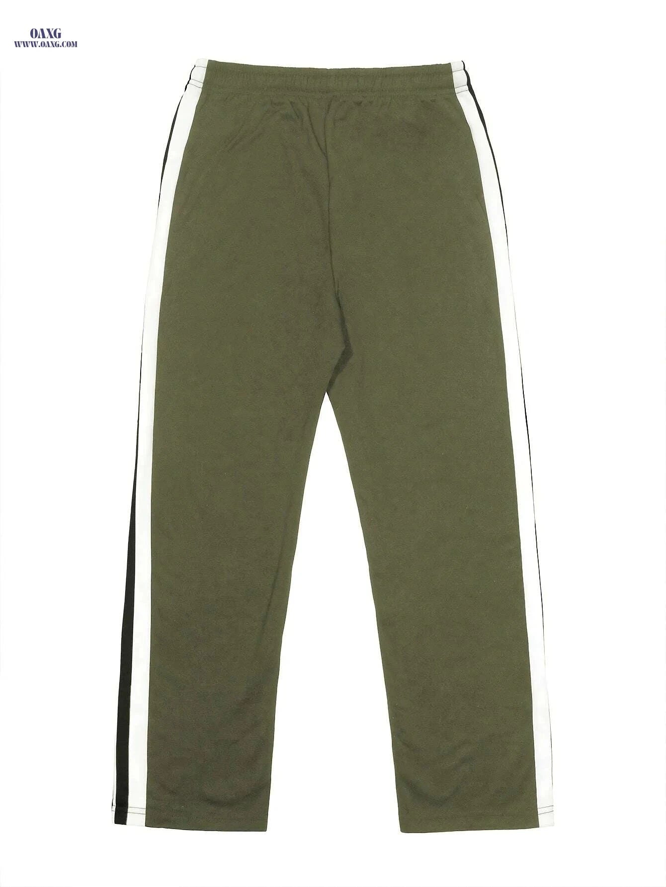Stylish Men's Casual Long Pants - Comfortable Polyester with Pockets   OAXG Black / S