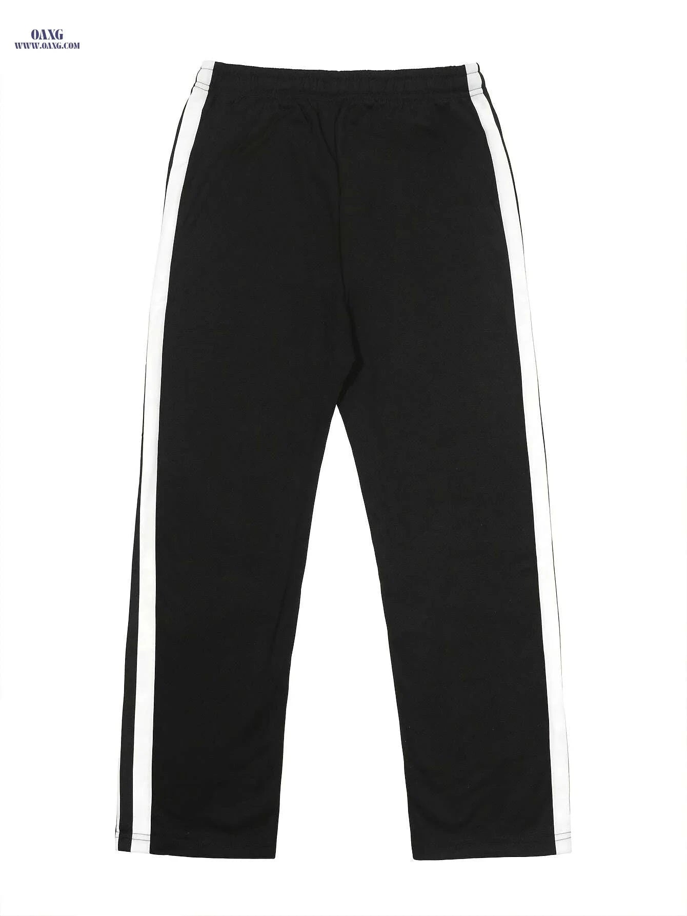 Stylish Men's Casual Long Pants - Comfortable Polyester with Pockets   OAXG Black / S