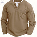 Stylish Men's Casual Sweatshirt - Multi-Pocket Long Sleeve Design   OAXG 