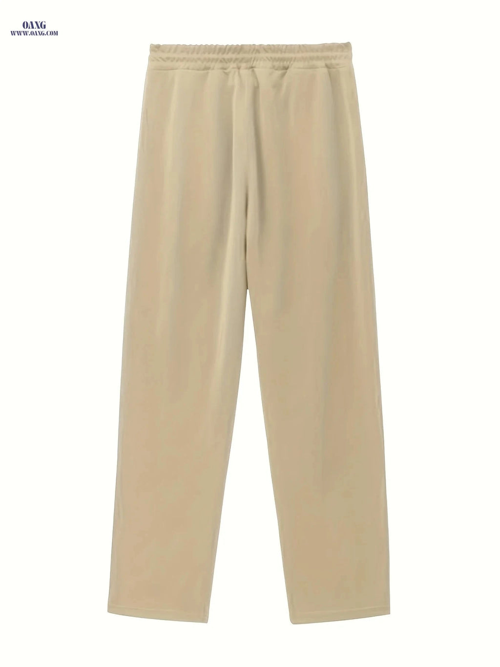 Stylish Men's Casual Trousers Set - Straight-Cut with Pockets   OAXG White + Black / FR S