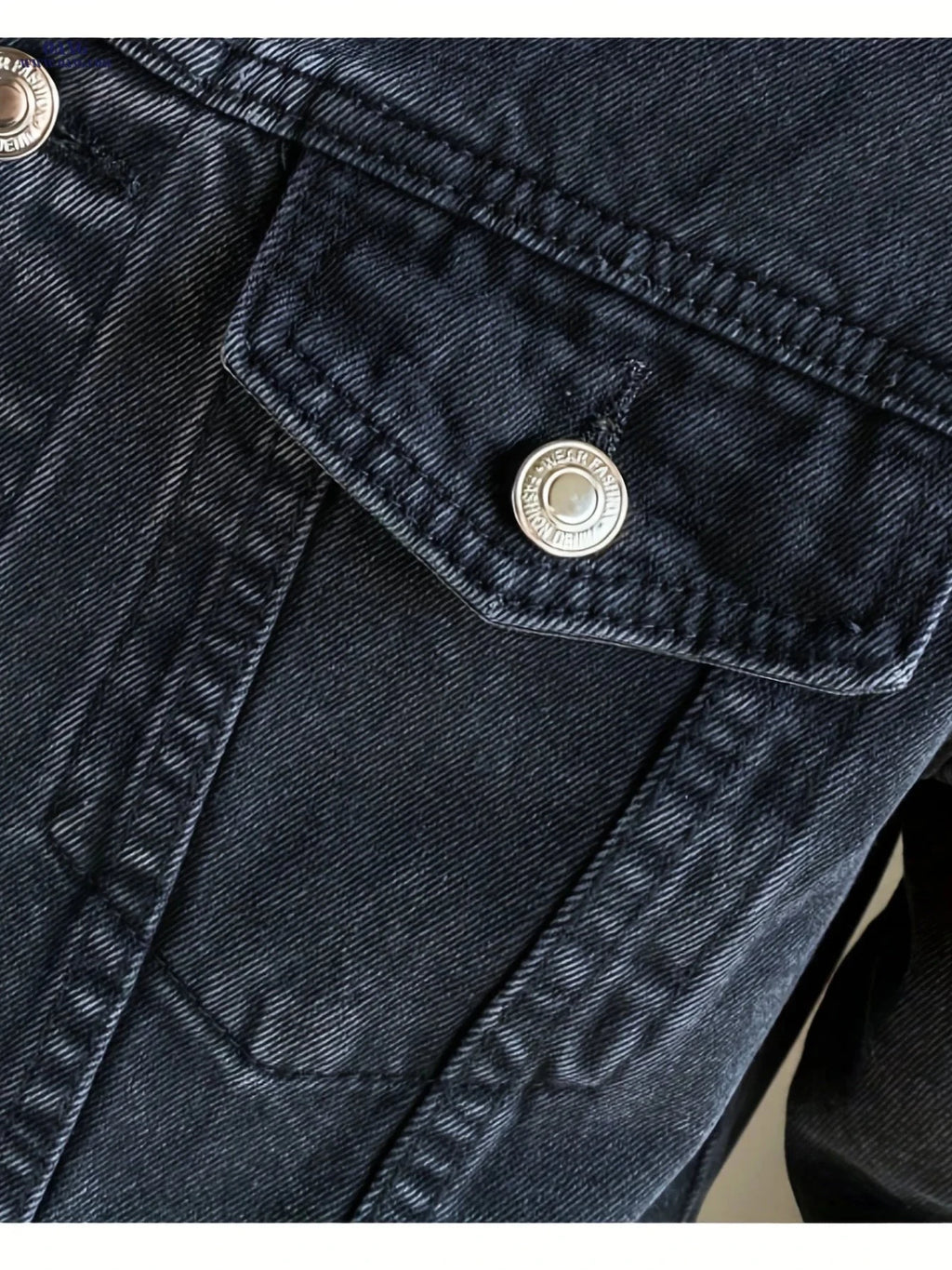 Stylish Men's Denim Jacket - Casual Long Sleeve Regular Fit   OAXG Dark Gray / FR XXS