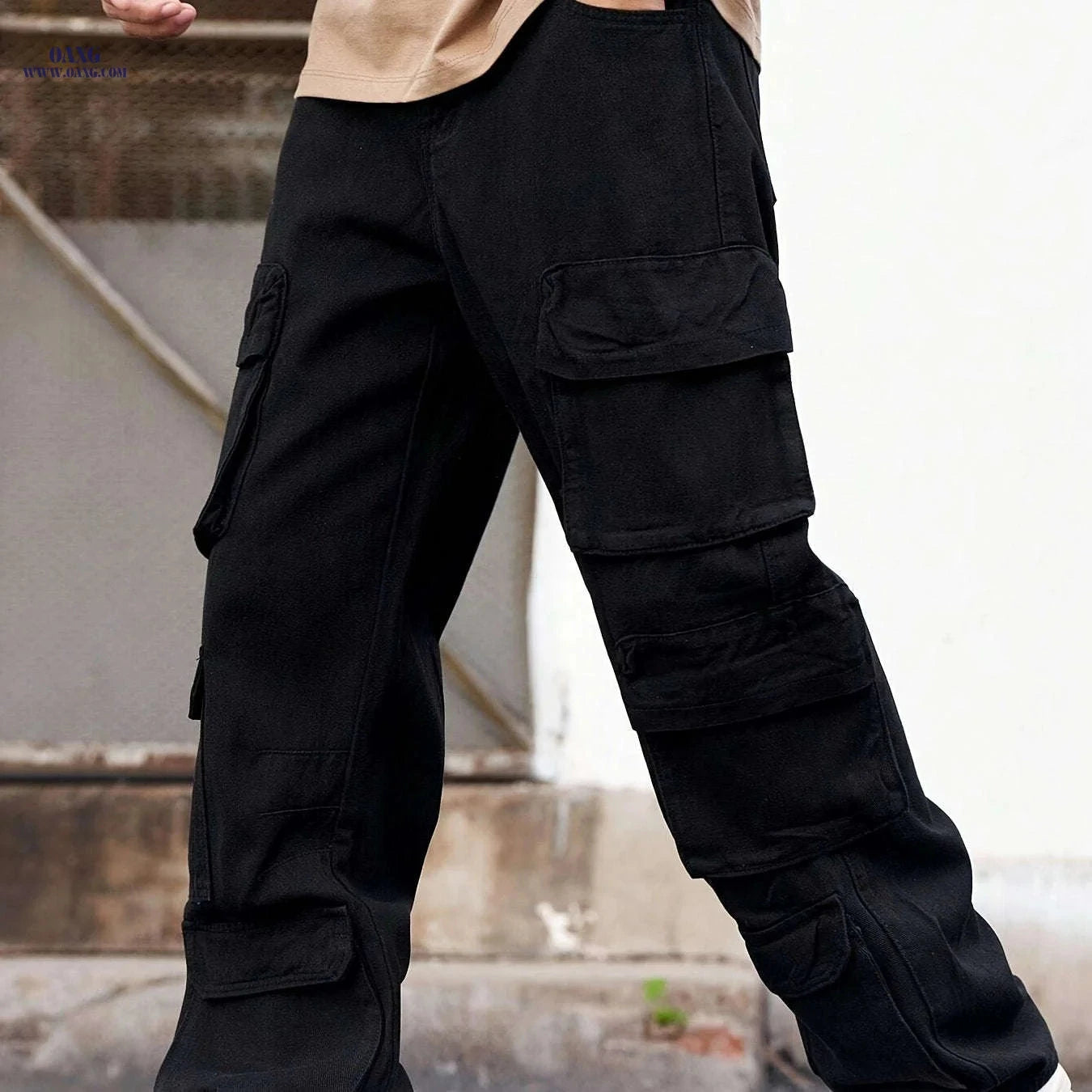 Stylish Men's Faded Denim Jeans - Casual Loose Fit for All Seasons   OAXG Dark Gray / FR XS