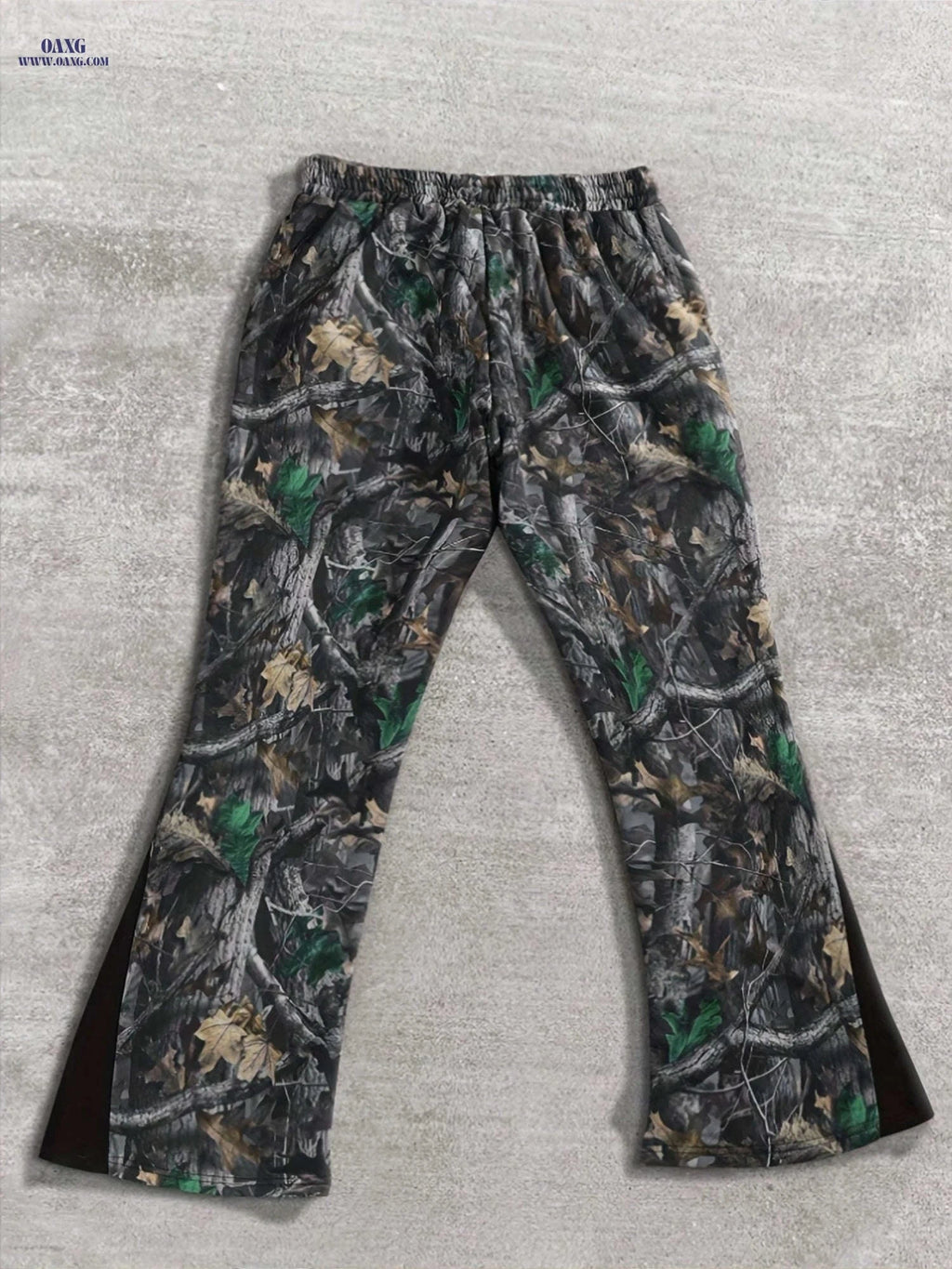 Stylish Men's Flared Pants - Casual Print with Pockets & Drawstring   OAXG Mixed Color / FR XS