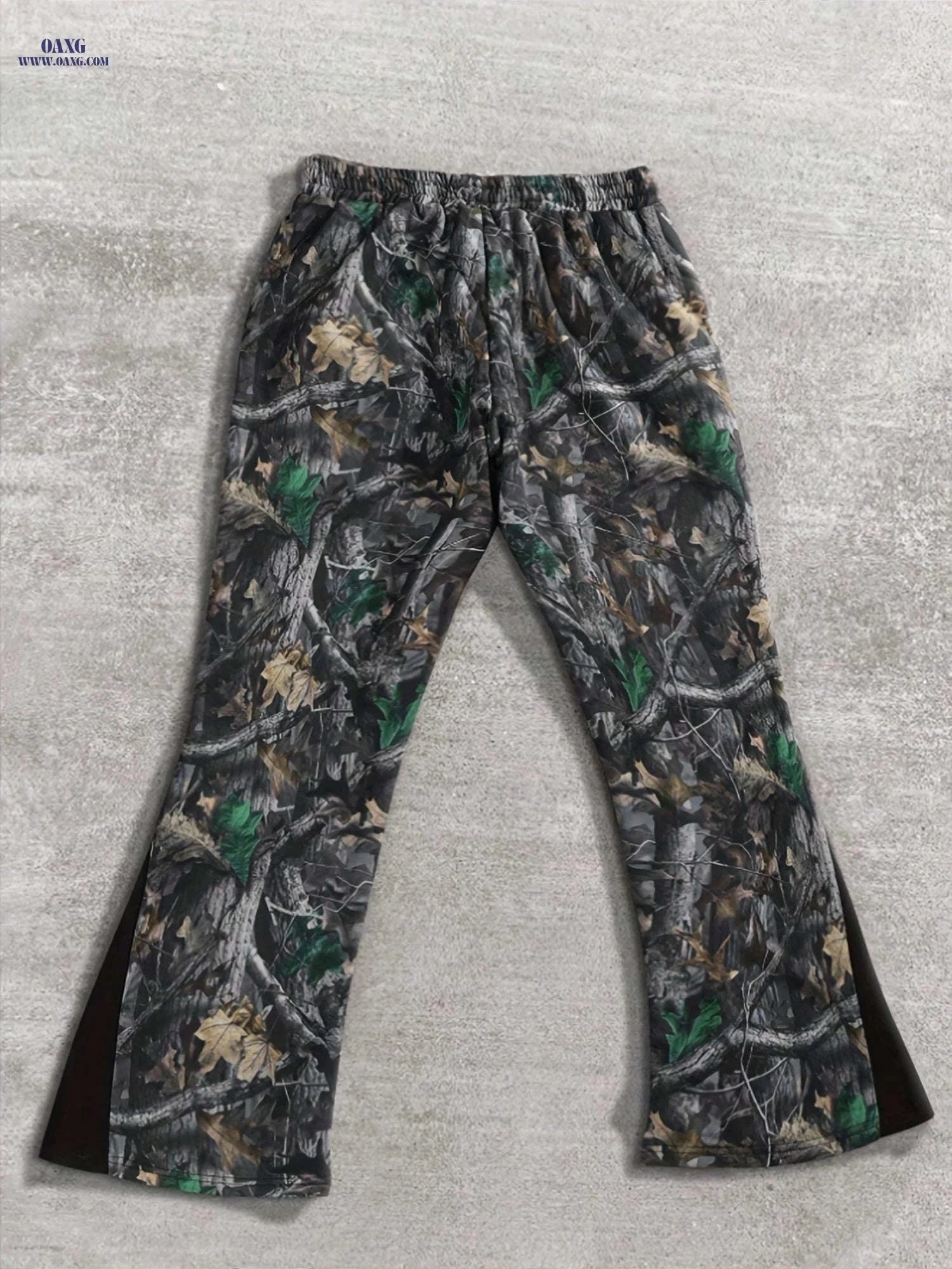 Stylish Men's Flared Pants - Casual Print with Pockets & Drawstring   OAXG Mixed Color / FR XS