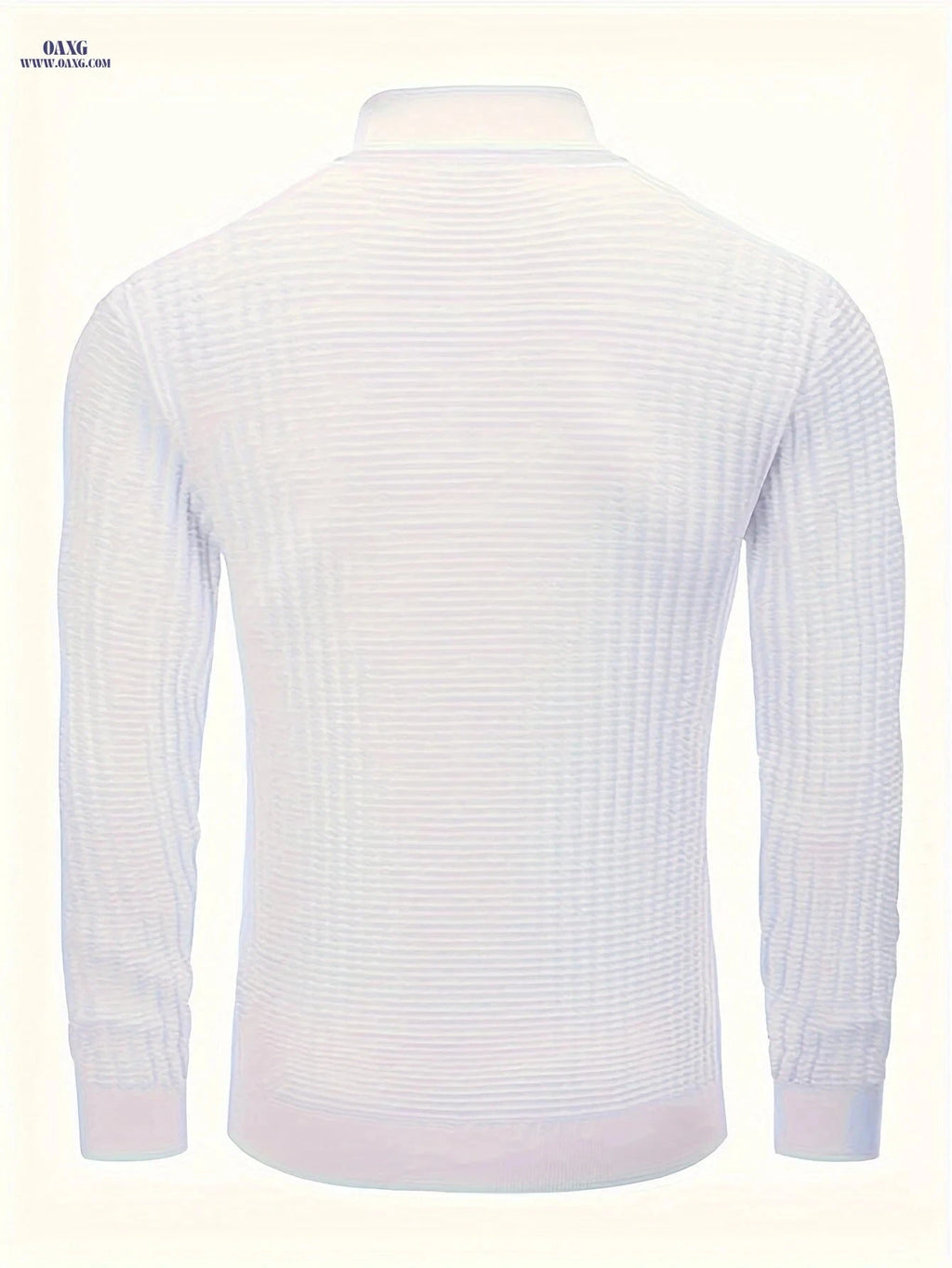 Stylish Men's High Neck Pullover Sweater - 100% Cotton Knit   OAXG Khaki / FR S