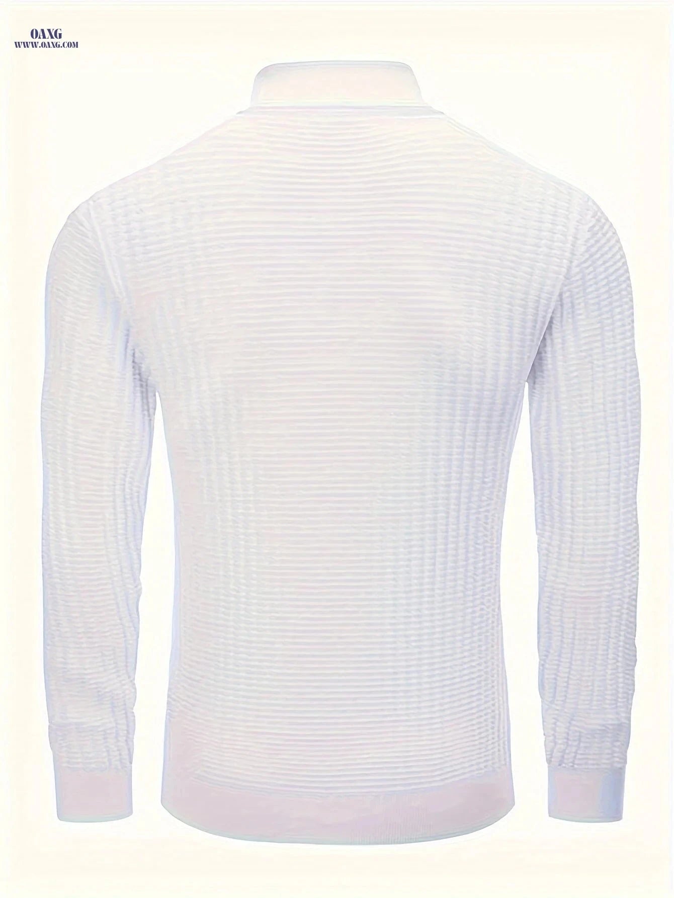 Stylish Men's High Neck Pullover Sweater - 100% Cotton Knit   OAXG Khaki / FR S