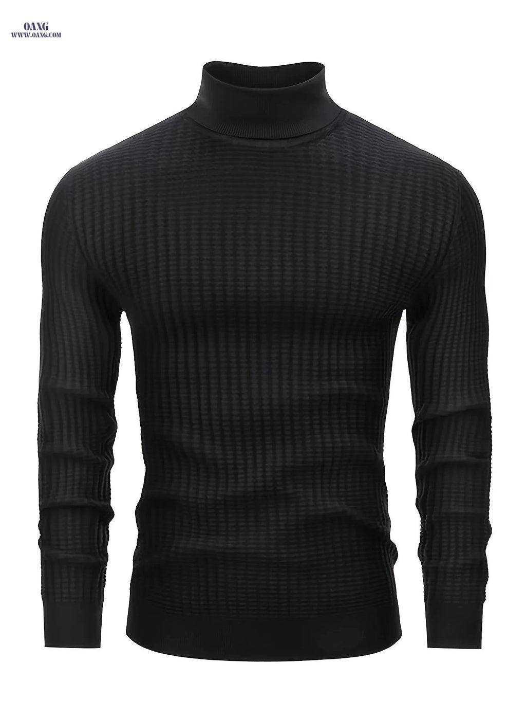 Stylish Men's High Neck Pullover Sweater - 100% Cotton Knit   OAXG 