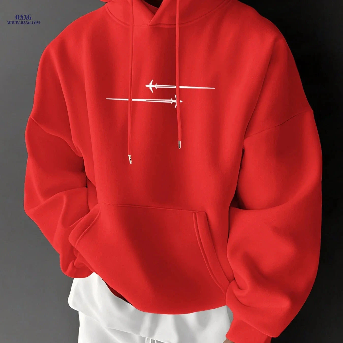 Stylish Men's Hoodie with Drawstring & Trendy Slogan - Casual Top   OAXG 