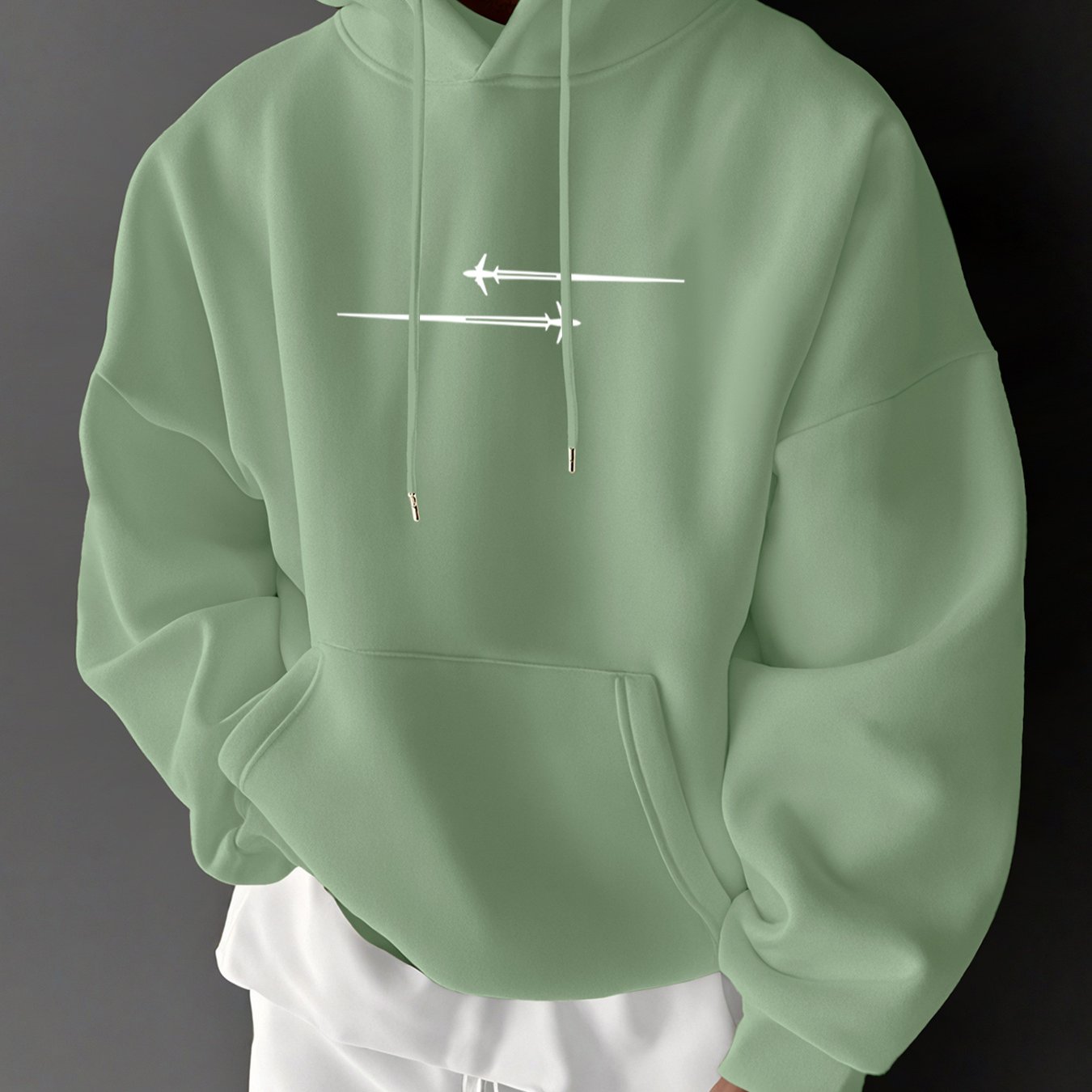 Stylish Men's Hoodie with Drawstring & Trendy Slogan - Casual Top   OAXG 