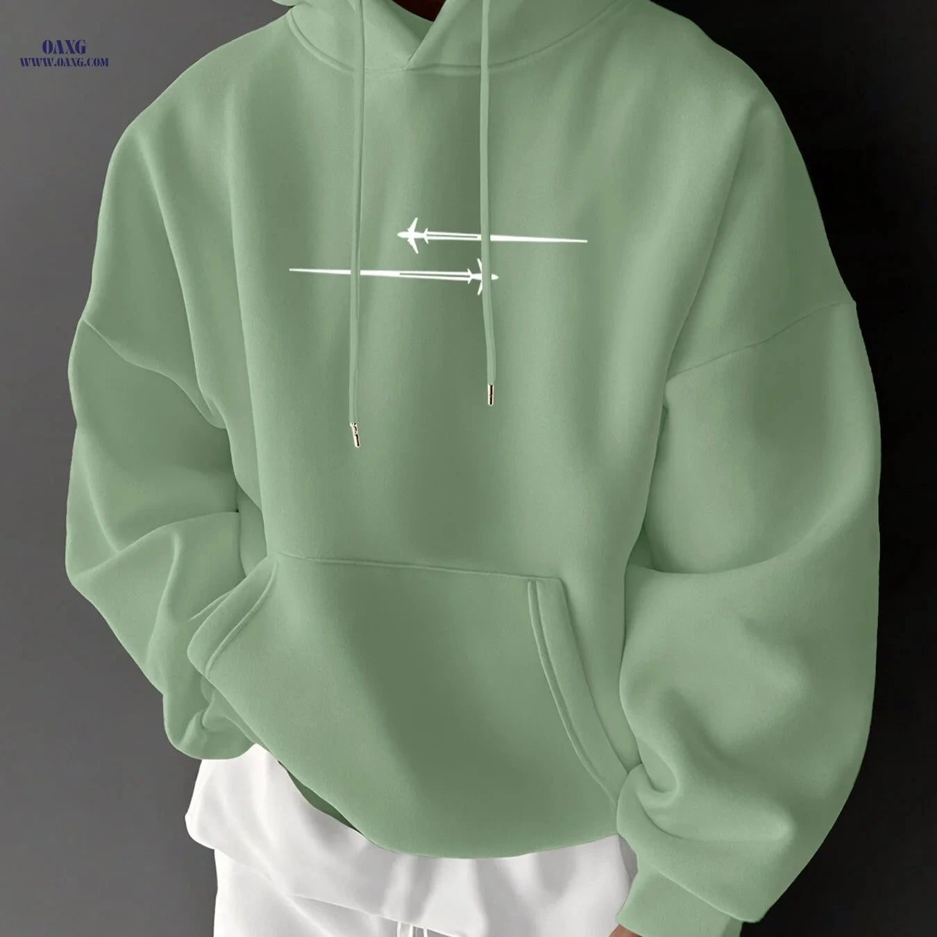 Stylish Men's Hoodie with Drawstring & Trendy Slogan - Casual Top   OAXG 