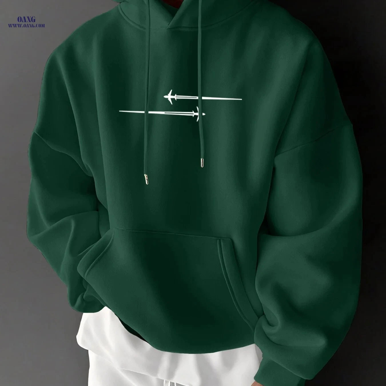 Stylish Men's Hoodie with Drawstring & Trendy Slogan - Casual Top   OAXG 