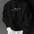 Stylish Men's Hoodie with Drawstring & Trendy Slogan - Casual Top   OAXG 