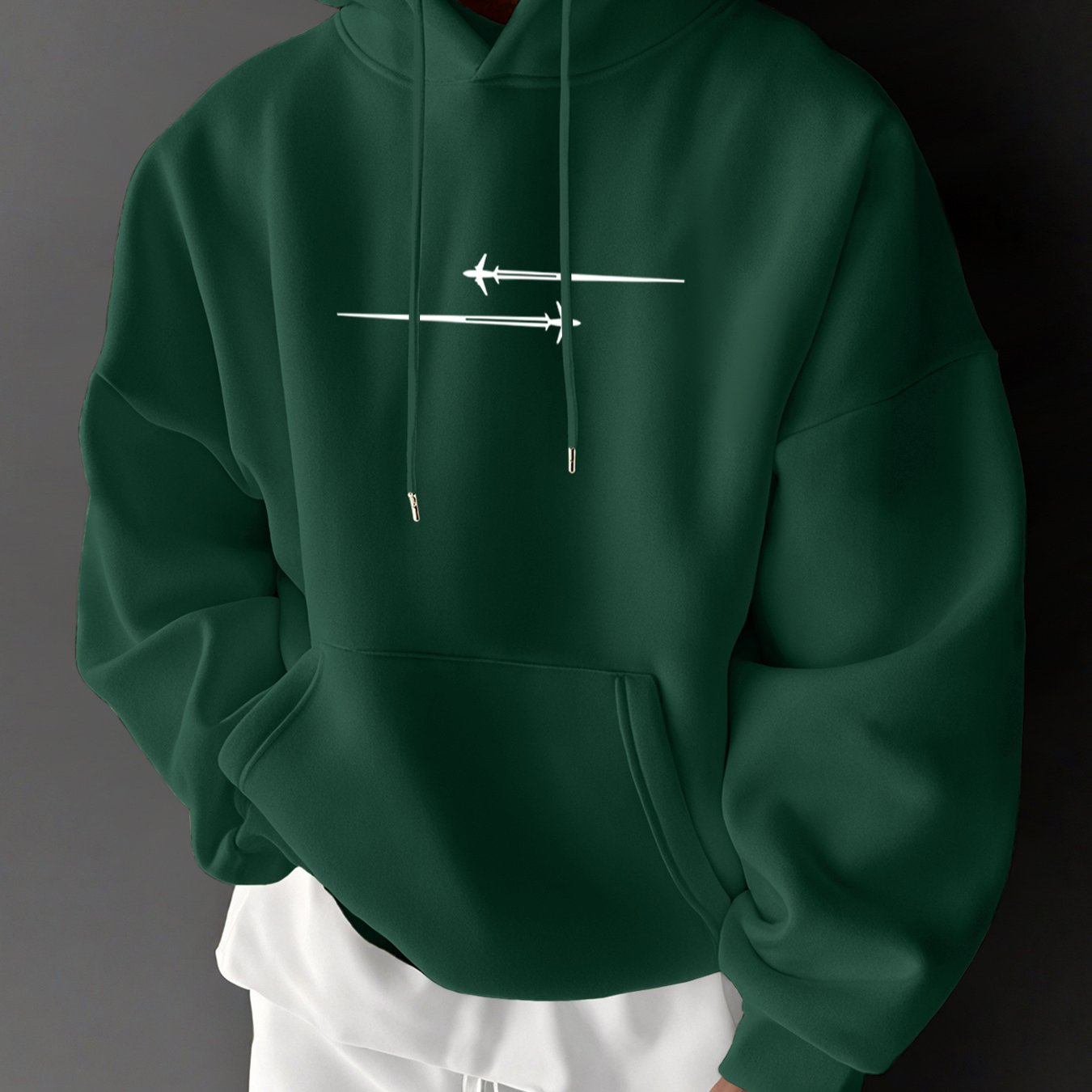 Stylish Men's Hoodie with Drawstring & Trendy Slogan - Casual Top   OAXG 