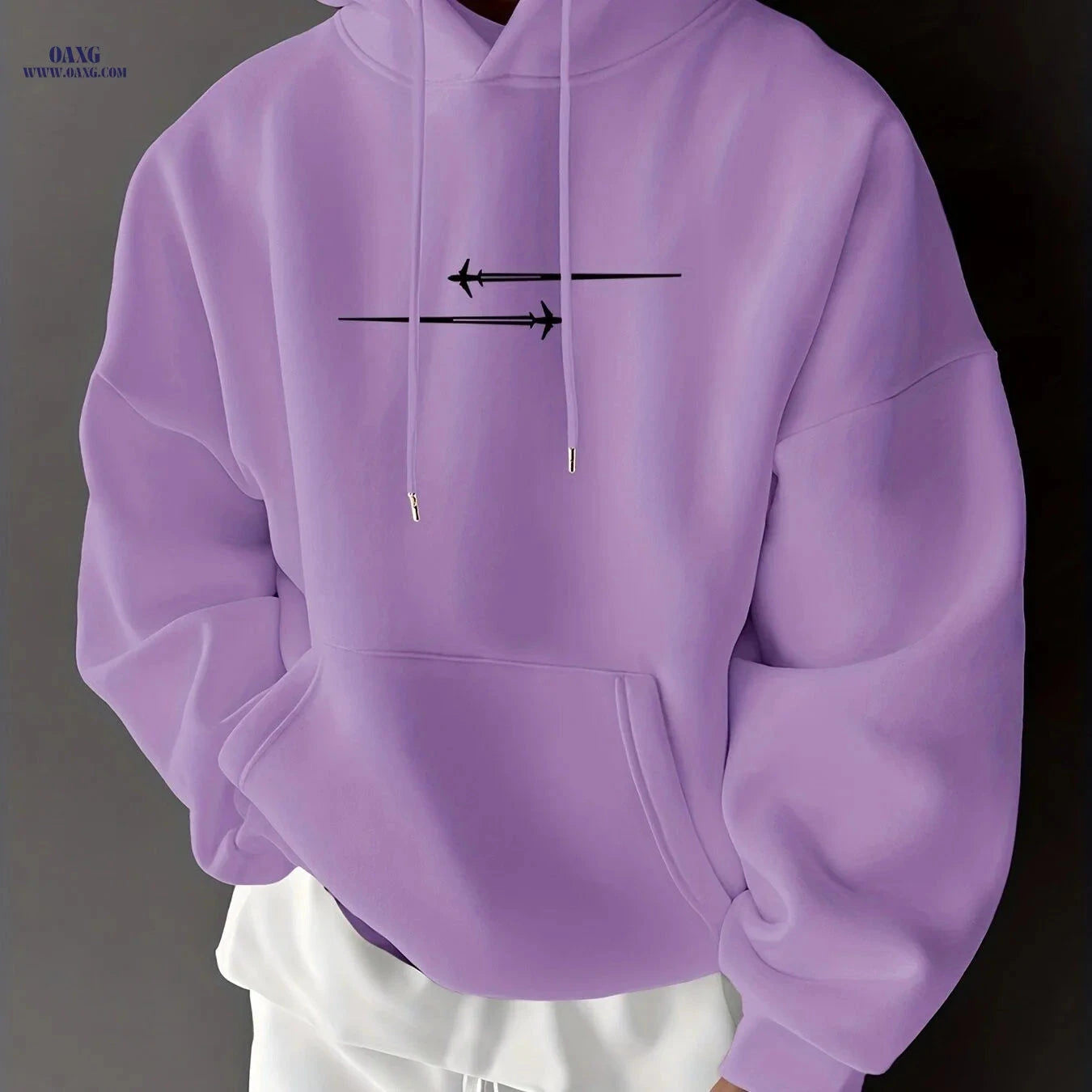 Stylish Men's Hoodie with Drawstring & Trendy Slogan - Casual Top   OAXG 