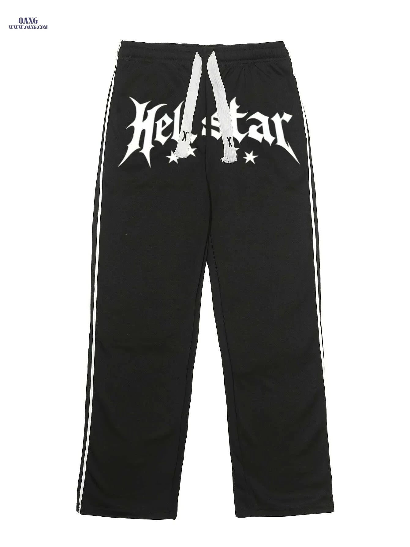 Stylish Men's Jogger Pants - Comfortable Fit with Bold Print Design   OAXG Black / S