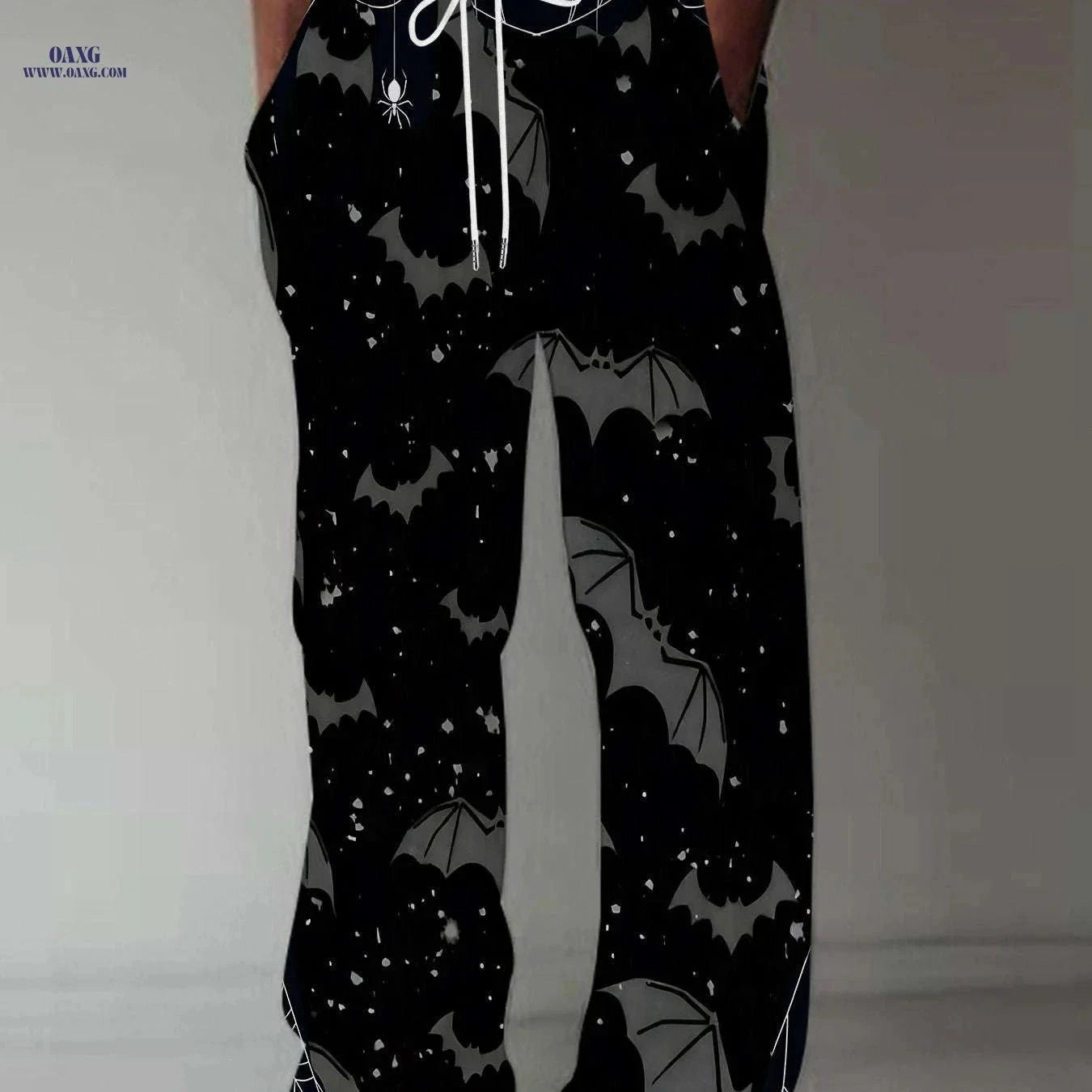 Stylish Men's Loose Straight-Leg Pants - Unique All-Over Print   OAXG Mixed Color / FR M