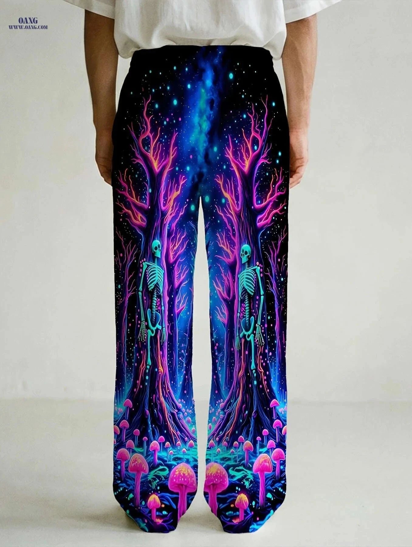 Stylish Men's Straight-Leg Trousers - Casual Unique Prints, All-Season   OAXG Mixed Color / FR M