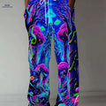 Stylish Men's Straight-Leg Trousers - Casual Unique Prints, All-Season   OAXG Mixed Color / FR M