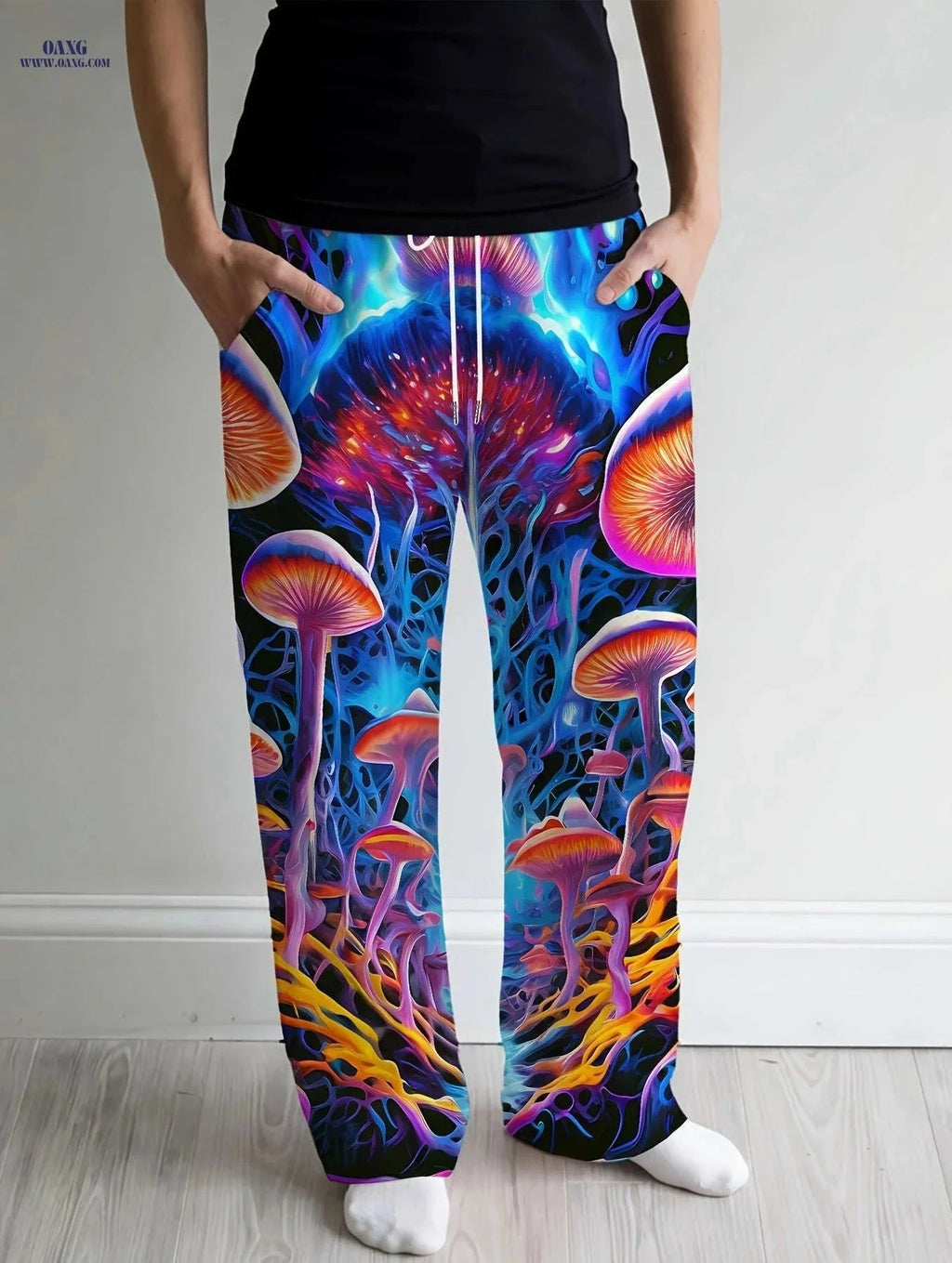 Stylish Men's Straight-Leg Trousers - Casual Unique Prints, All-Season   OAXG Mixed Color / FR M