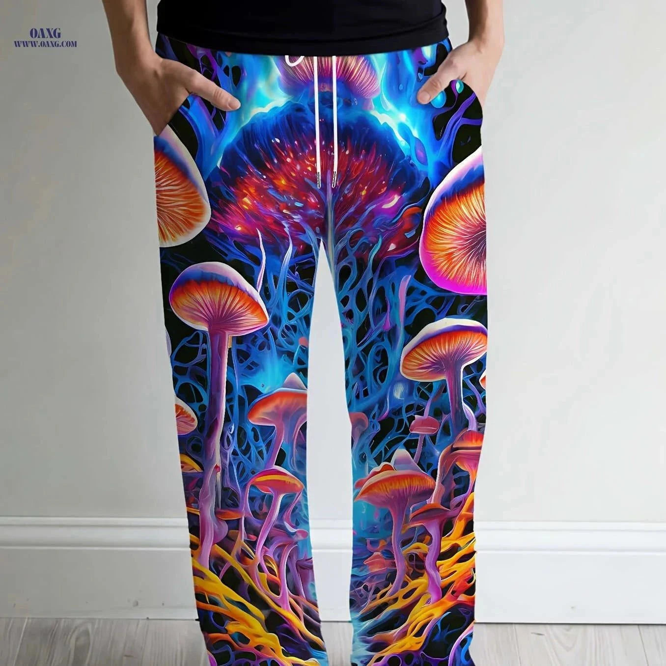 Stylish Men's Straight-Leg Trousers - Casual Unique Prints, All-Season   OAXG Mixed Color / FR M