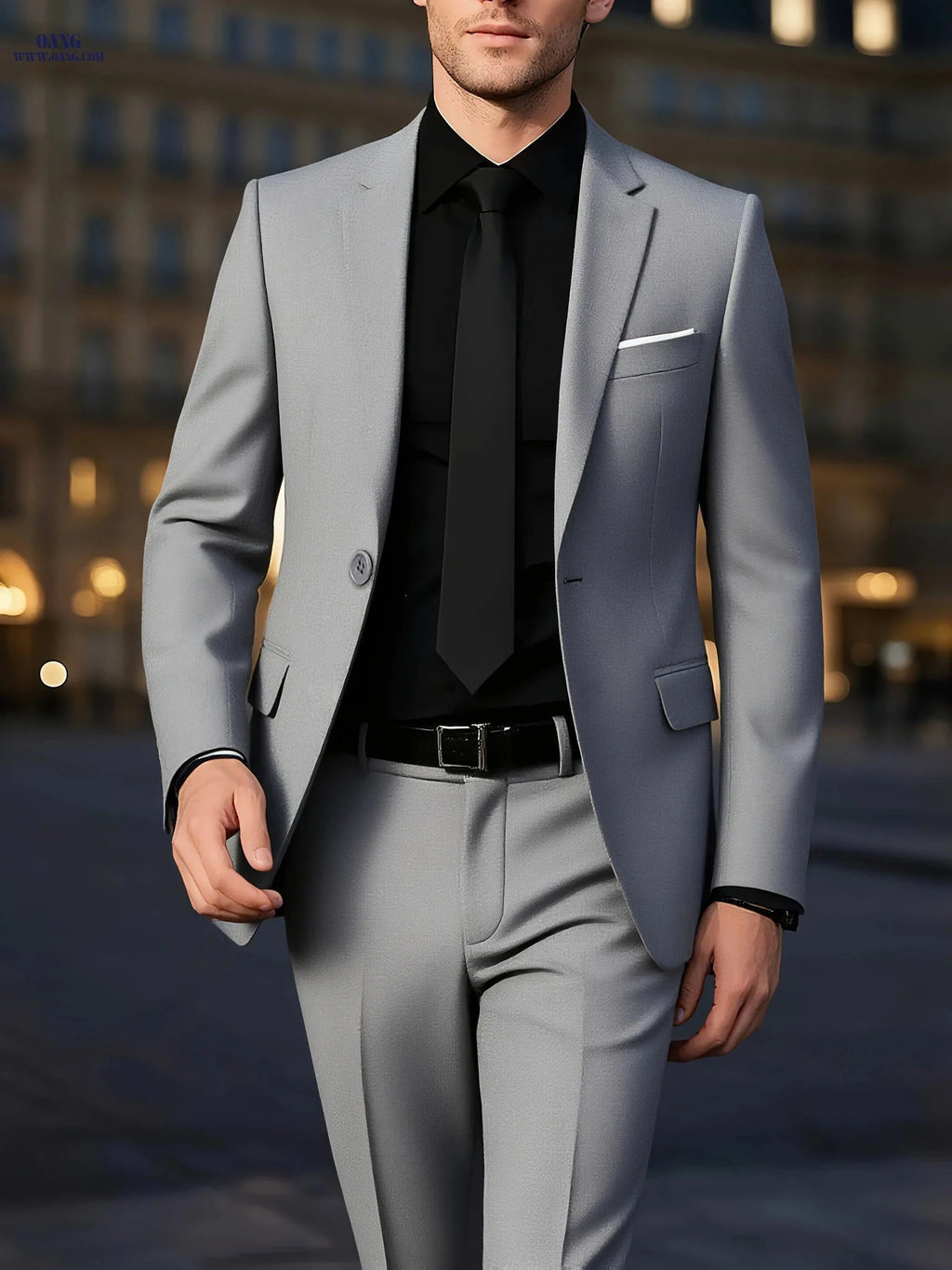 Stylish Men's Suit Set with Blazer & Trousers - Perfect for Weddings   OAXG 