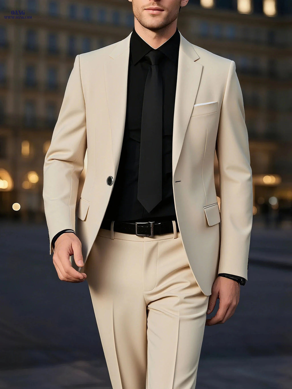 Stylish Men's Suit Set with Blazer & Trousers - Perfect for Weddings   OAXG 