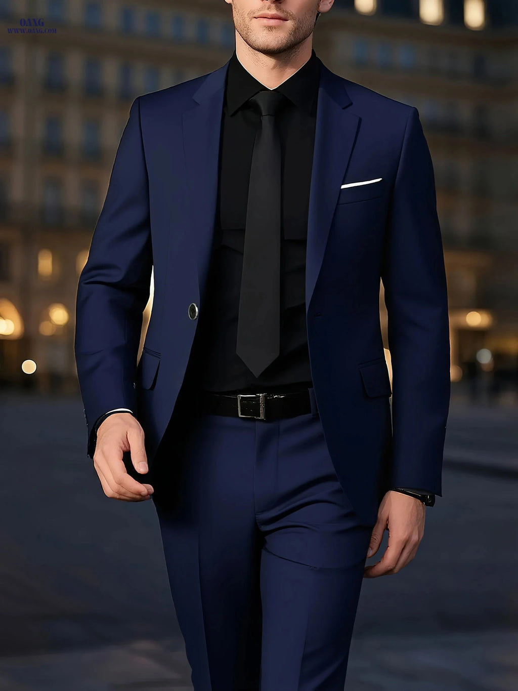 Stylish Men's Suit Set with Blazer & Trousers - Perfect for Weddings   OAXG 