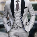 Stylish Men’s Three-Piece Suit - Blazer, Vest & Trousers for Events   OAXG 