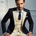 Stylish Men's Three-Piece Suit - Blazer, Vest & Trousers for Events   OAXG 
