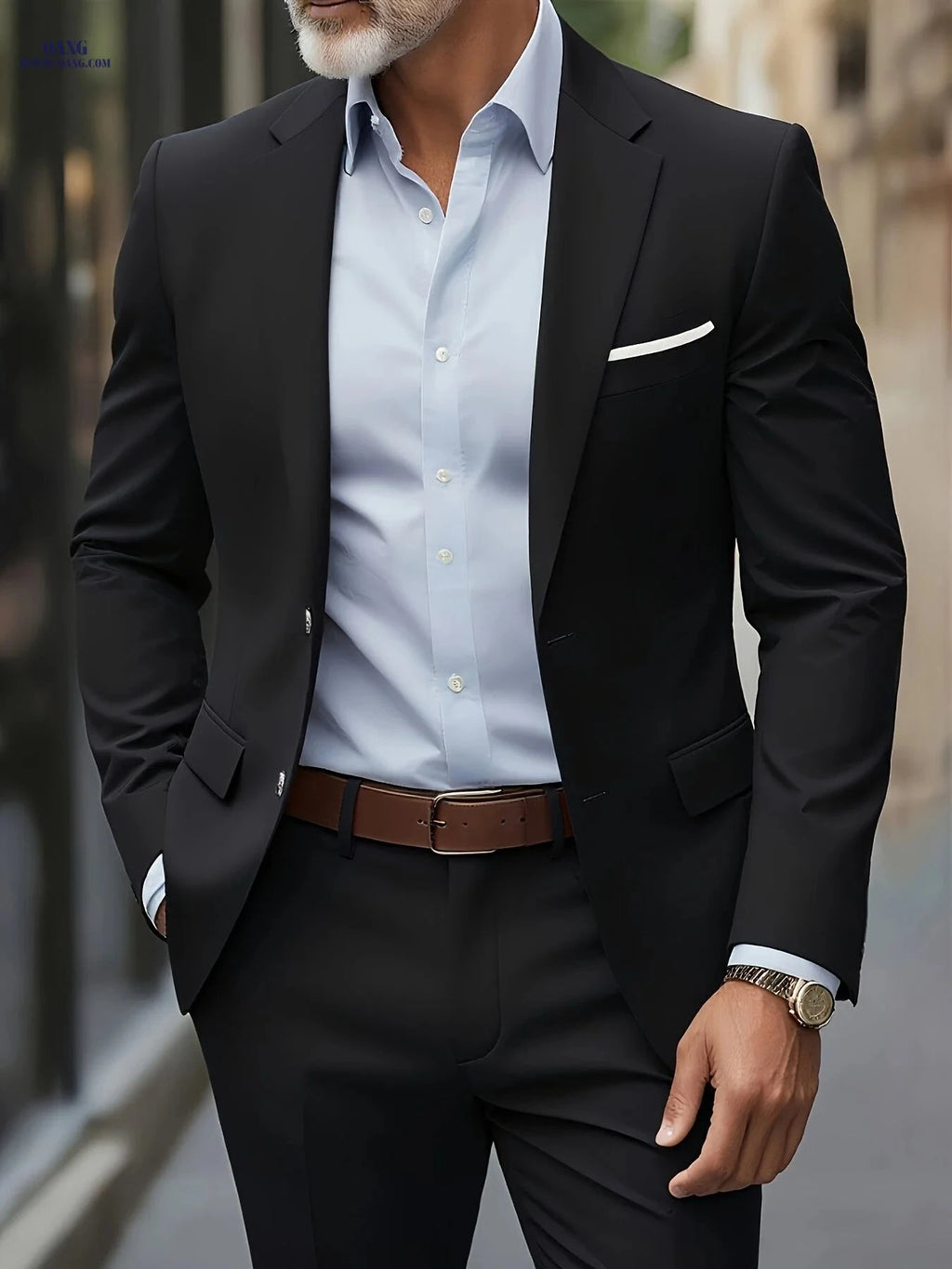 Stylish Men's Two-Piece Suit Set - Jacket and Trousers for All Occasions   OAXG 
