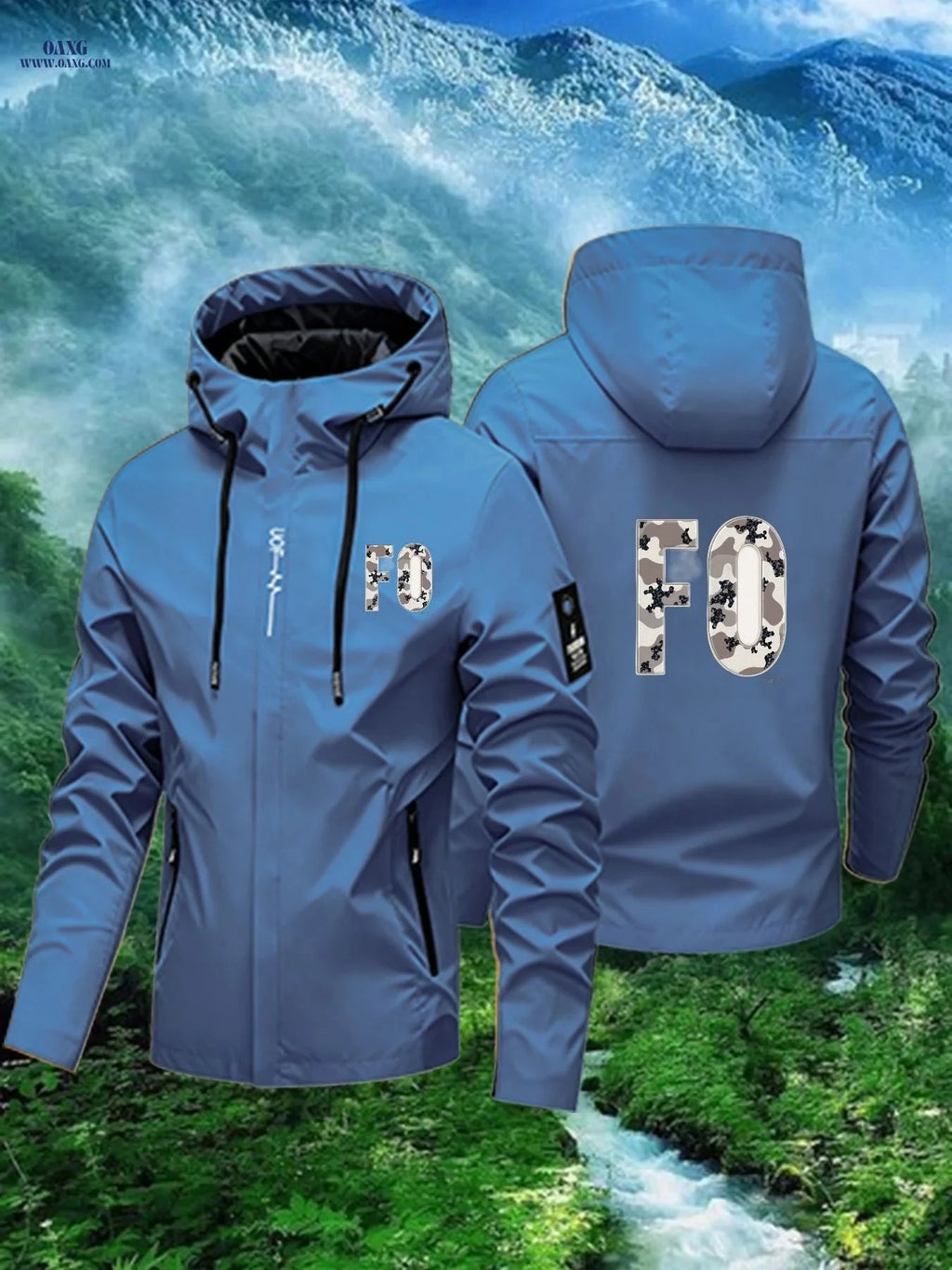 Stylish Plus Size Jacket - Comfortable Zipper Windbreaker for Men   OAXG 